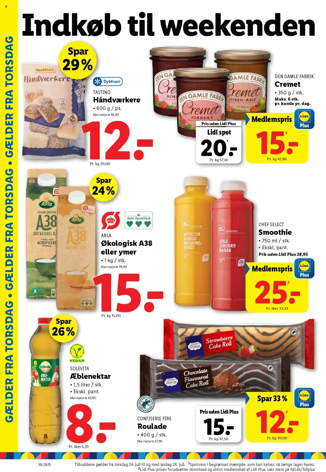 Lidl Tilbudsavis gyldig fra 24.07.2025 | Side: 2 | Produkter: Mango, Jordbær, Ymer, Roulade