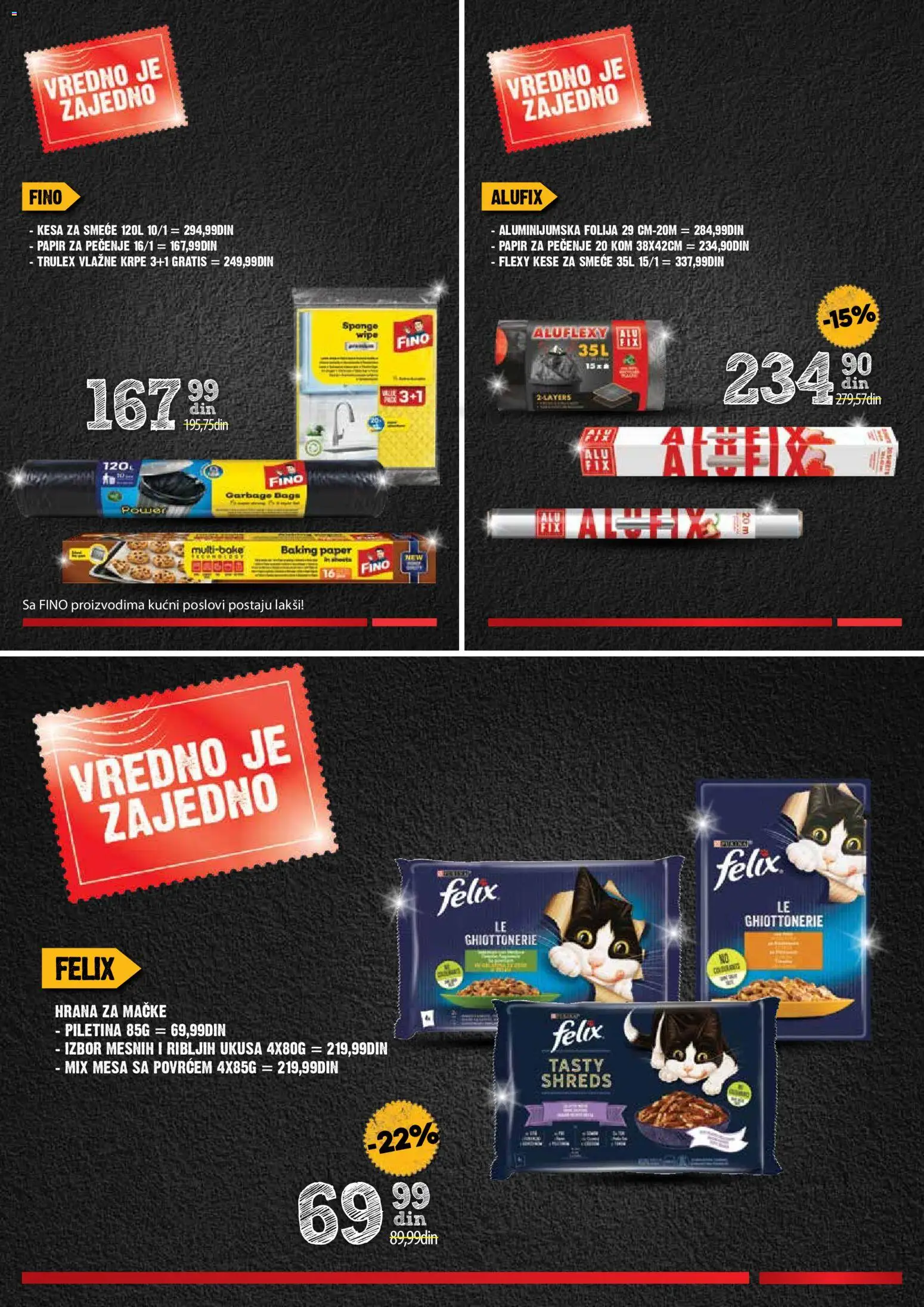 Roda katalog - važi od 13.11.2025 | Strana: 43 | Proizvode: Aluminijumska folija, Papir za pečenje, Hrana za mačke, Piletina