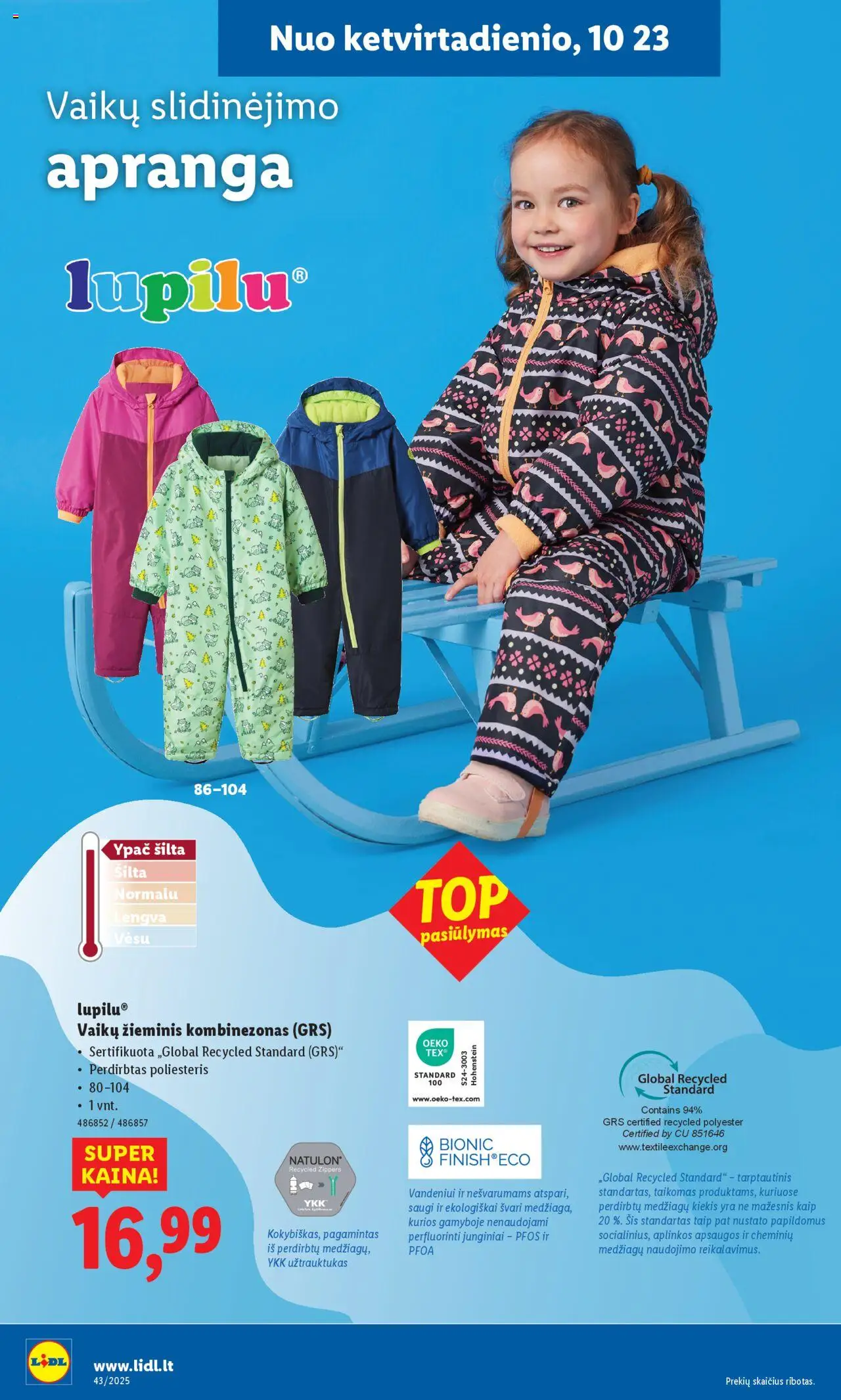 LIDL akcijos nuo 20.10.2025 | Puslapis: 18 | Prekių: Kombinezonas