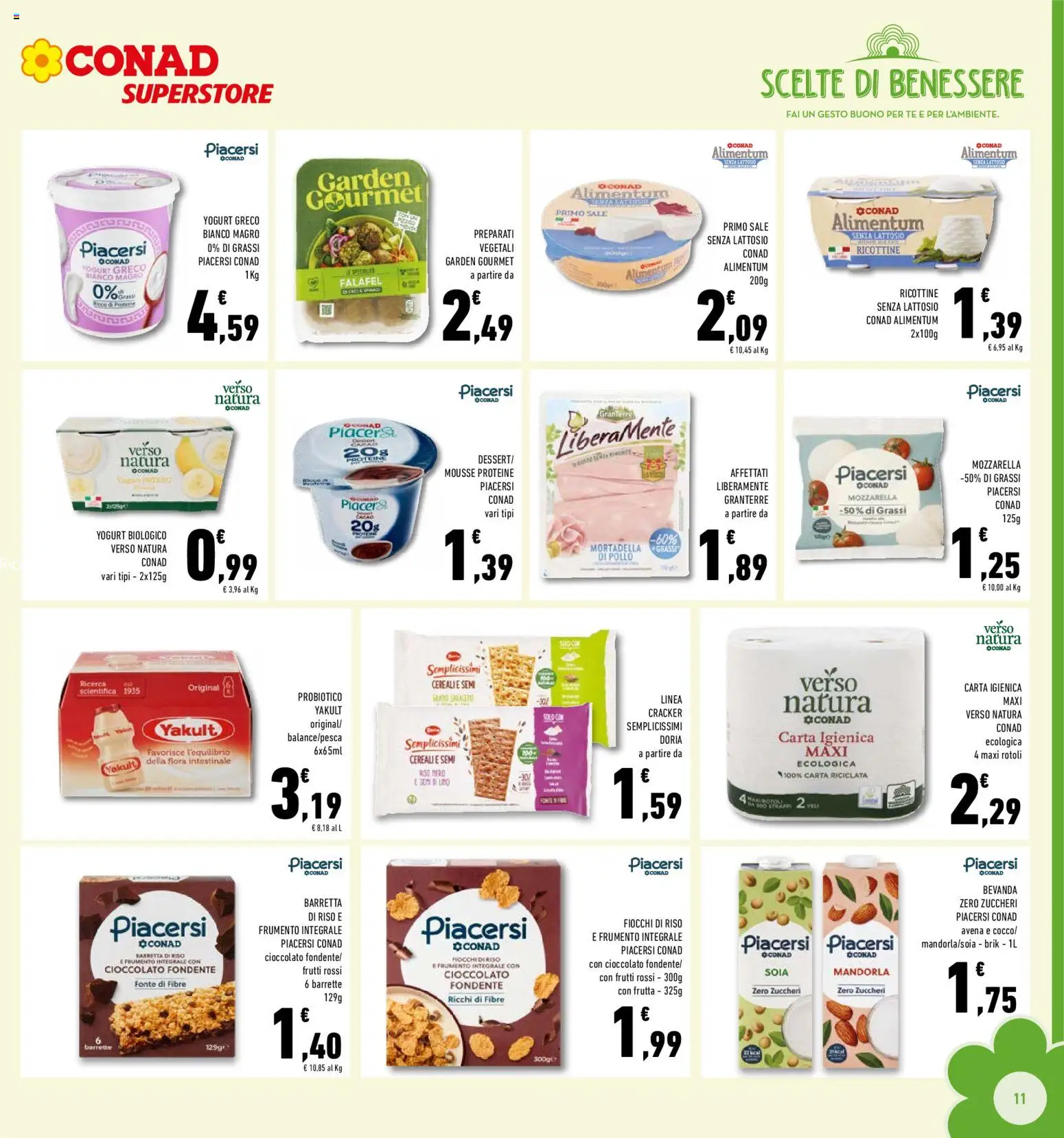 Volantino Conad del 19.11.2025 | Pagina: 11 | Prodotti: Riso, Fiocchi, Frutta, Mortadella