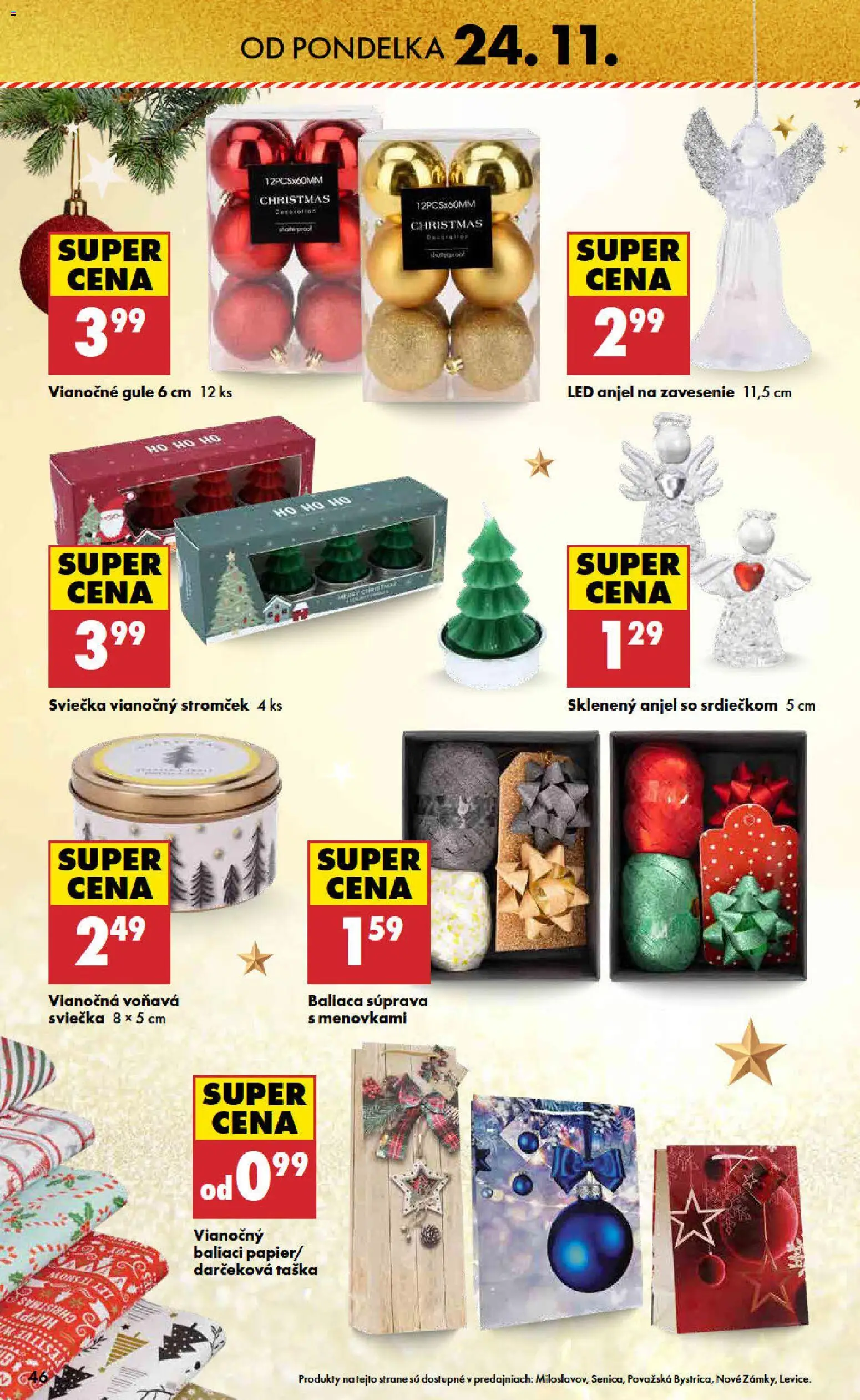 Nové Biedronka akcie – leták je platný od 20.11.2025 | Strana: 46 | Produkty: Led, Vianočný stromček, Taška