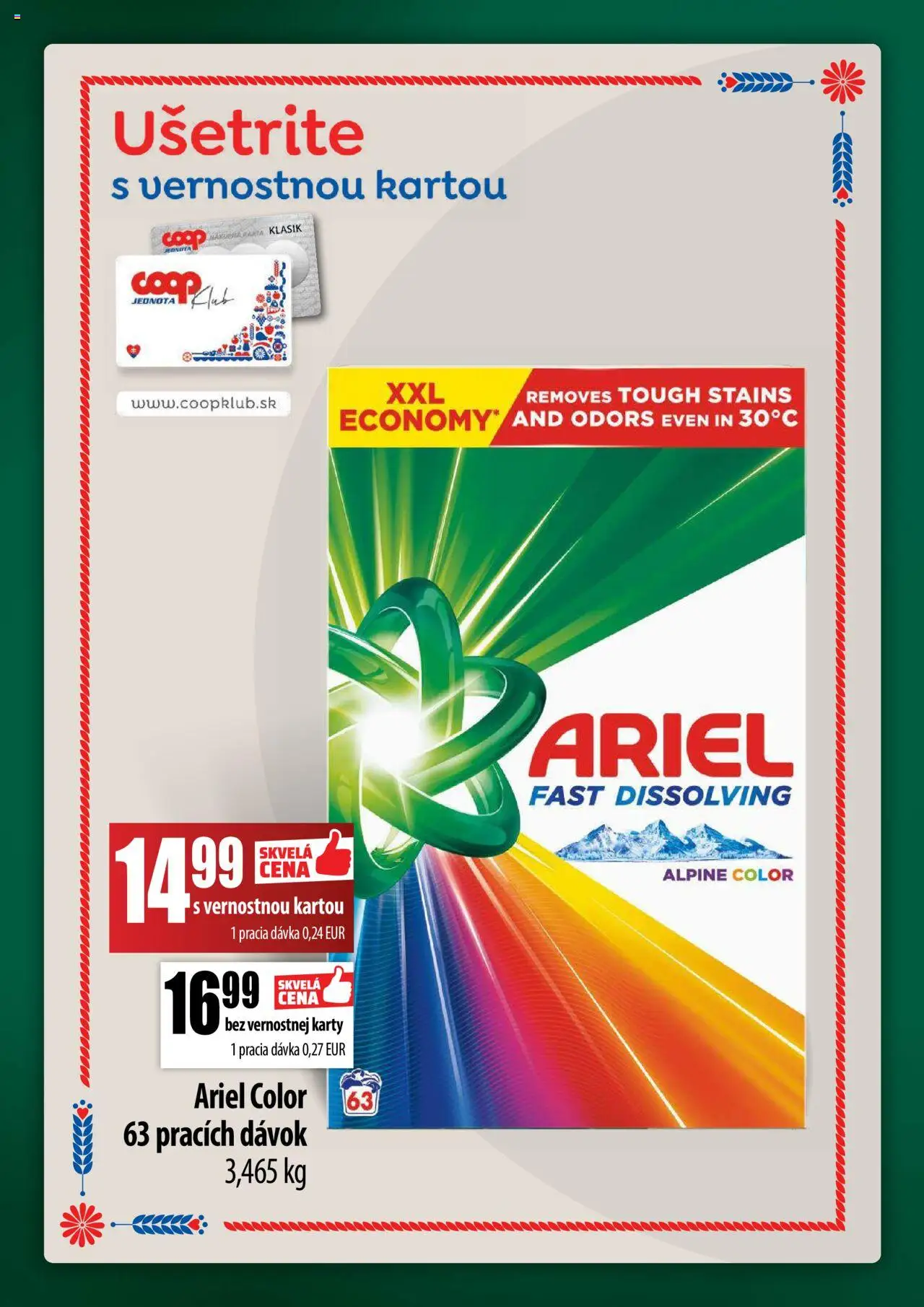 COOP Jednota široká ponuka │ platný od 31.07.2025 | Strana: 52 | Produkty: Ariel