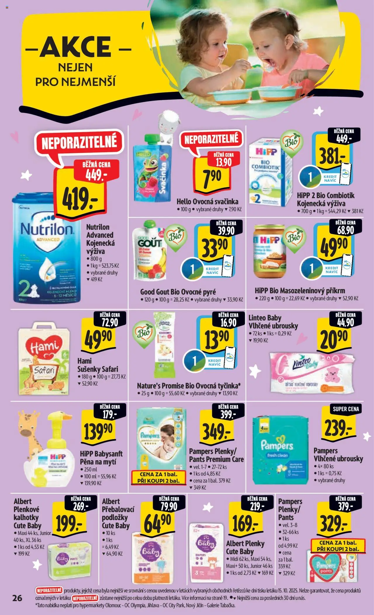 Albert leták - Hypermarket od 22.10.2025 | Strana: 35 | Produkty: Ubrousky, Příkrm, Pants, Nutrilon