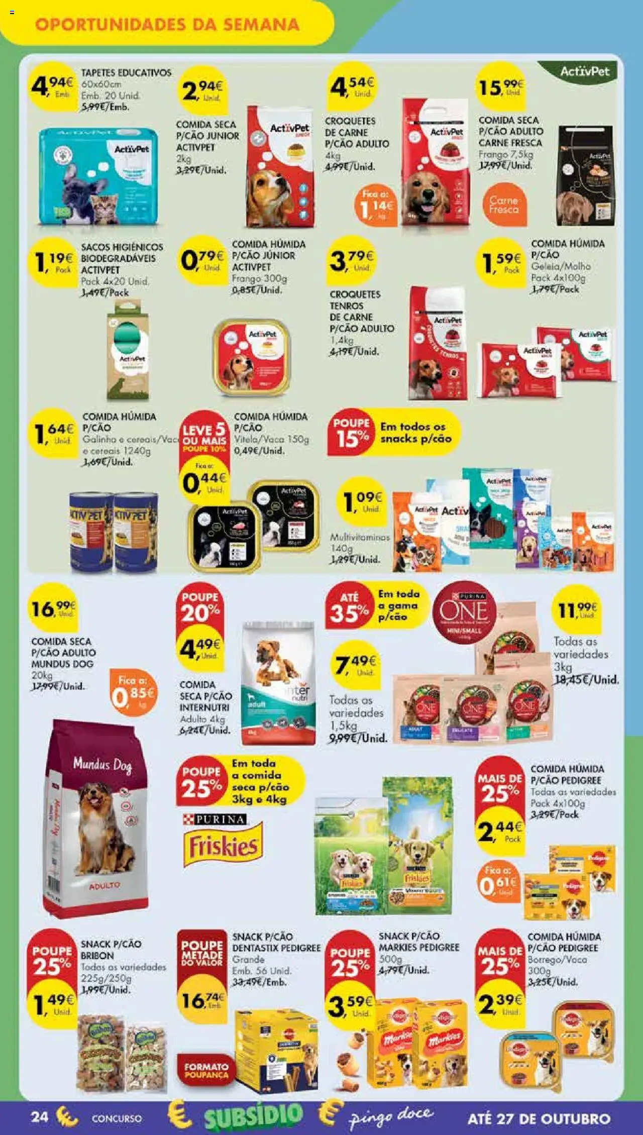 Pingo Doce Poupe Esta Semana Madeira │ válido de 07.10.2025 | Página: 24 | Produtos: Purina one, Frango, Carne, Cereais