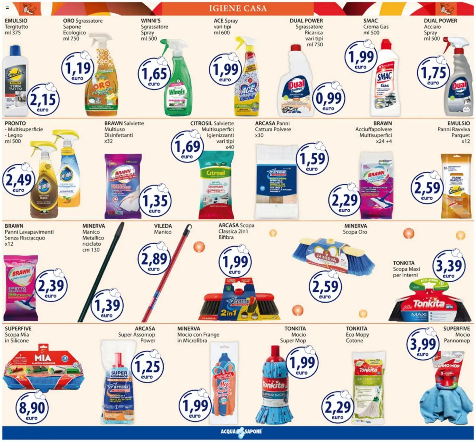 Volantino Acqua e Sapone del 23.03.2026 | Pagina: 15 | Prodotti: Sapone, Mocio, Acqua, Silicone