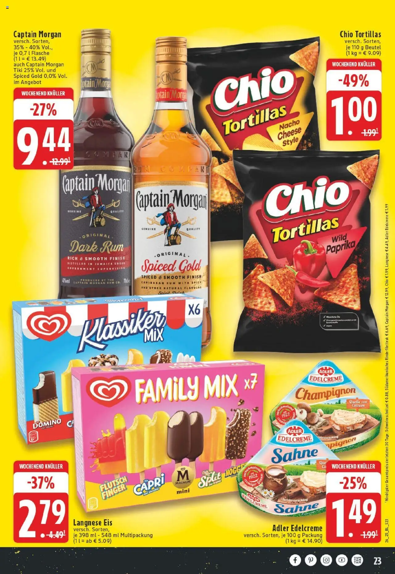 Edeka prospekt Erkrath - Hochdahl	 - gültig ab dem 22.06.2025 | Seite: 25 | Produkte: Finish, Paprika, Captain morgan, Chio tortillas