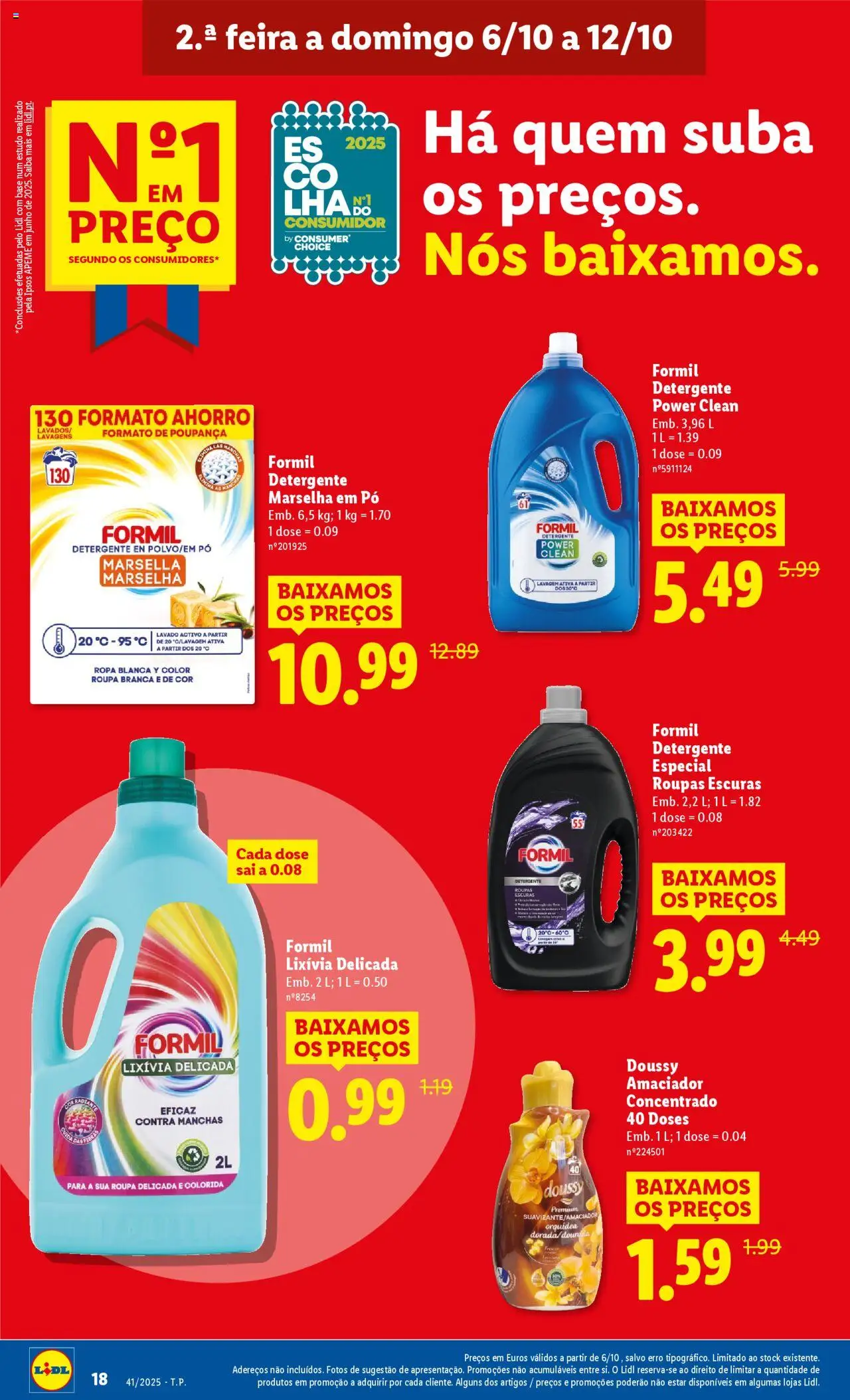 Lidl folheto │ válido de 06.10.2025 | Página: 18 | Produtos: Pó, Base, Detergente, Roupas