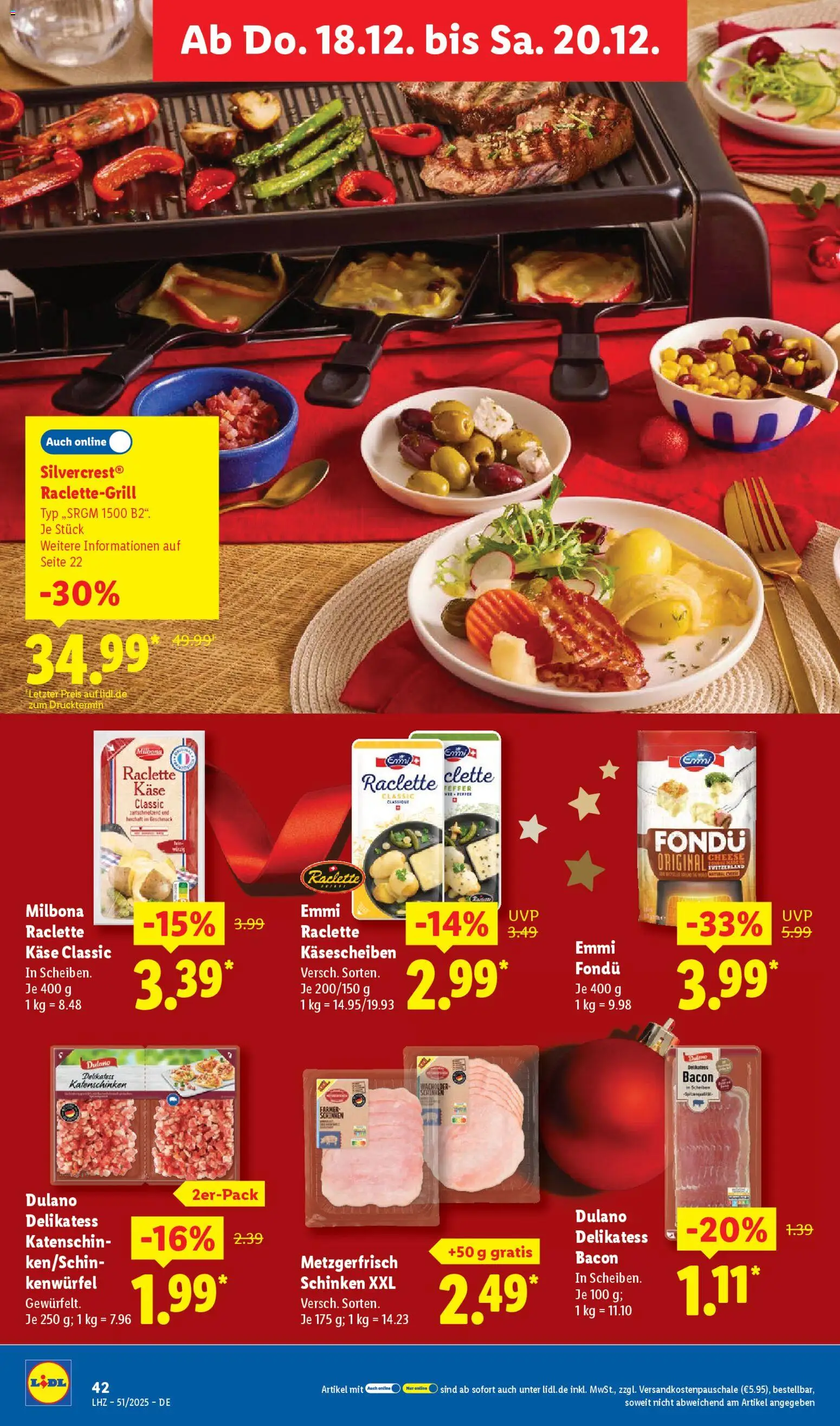Lidl - Prospekt – gültig ab 15.12.2025 | Seite: 62 | Produkte: Käse, Schinken, Raclette