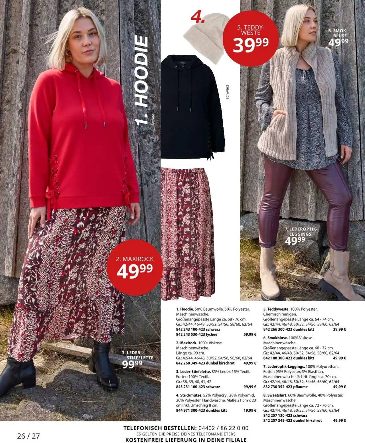 Ulla Popken Prospekt 	 – gültig ab 01.10.2025 | Seite: 26 | Produkte: Maxirock, Bluse, Weste, Leggings