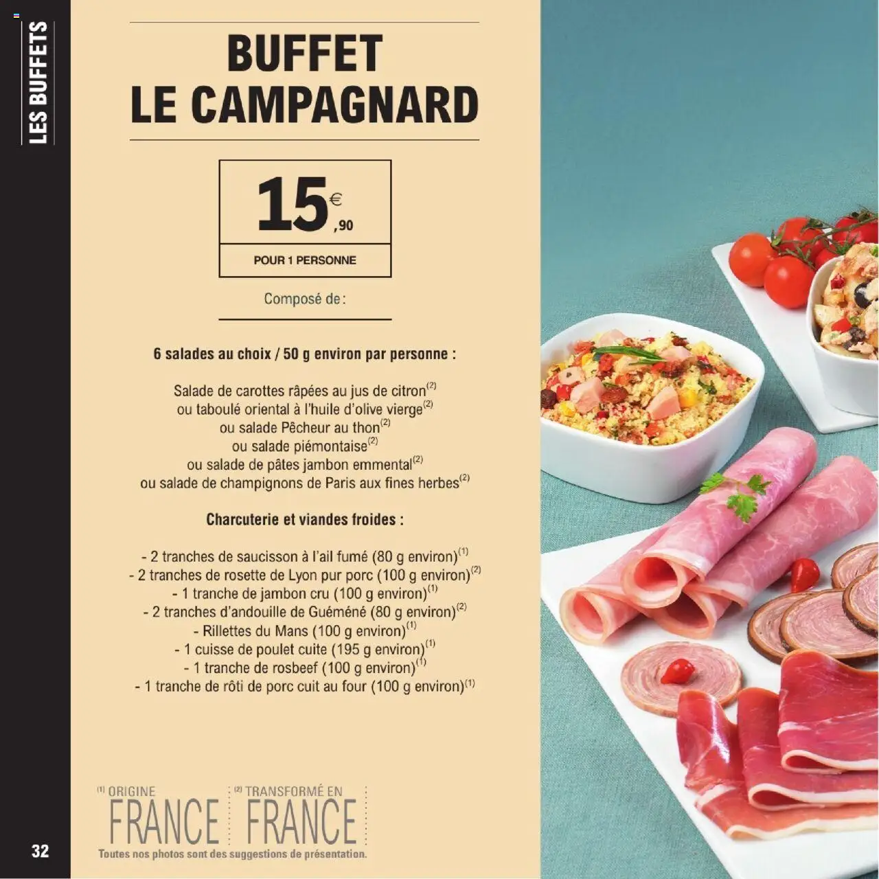  | Page: 32 | Produits: Carottes, Saucisson, Four, Buffet