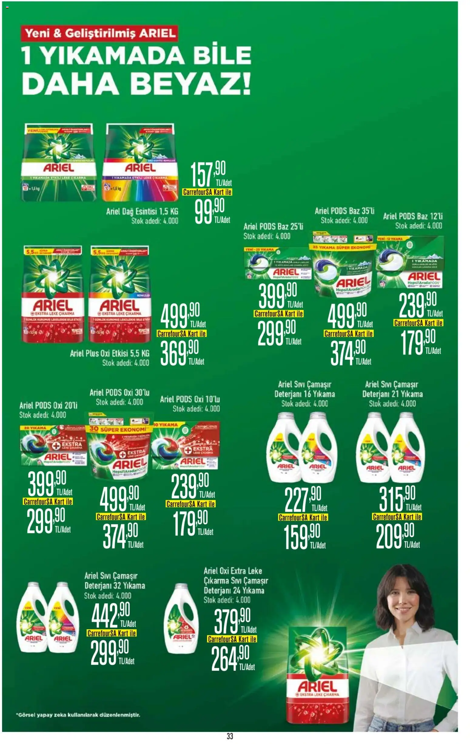 CarrefourSA Katalog - 09.04.2026 tarihinden itibaren geçerlidir | Sayfa: 34 | Ürünler: Çamaşır deterjanı