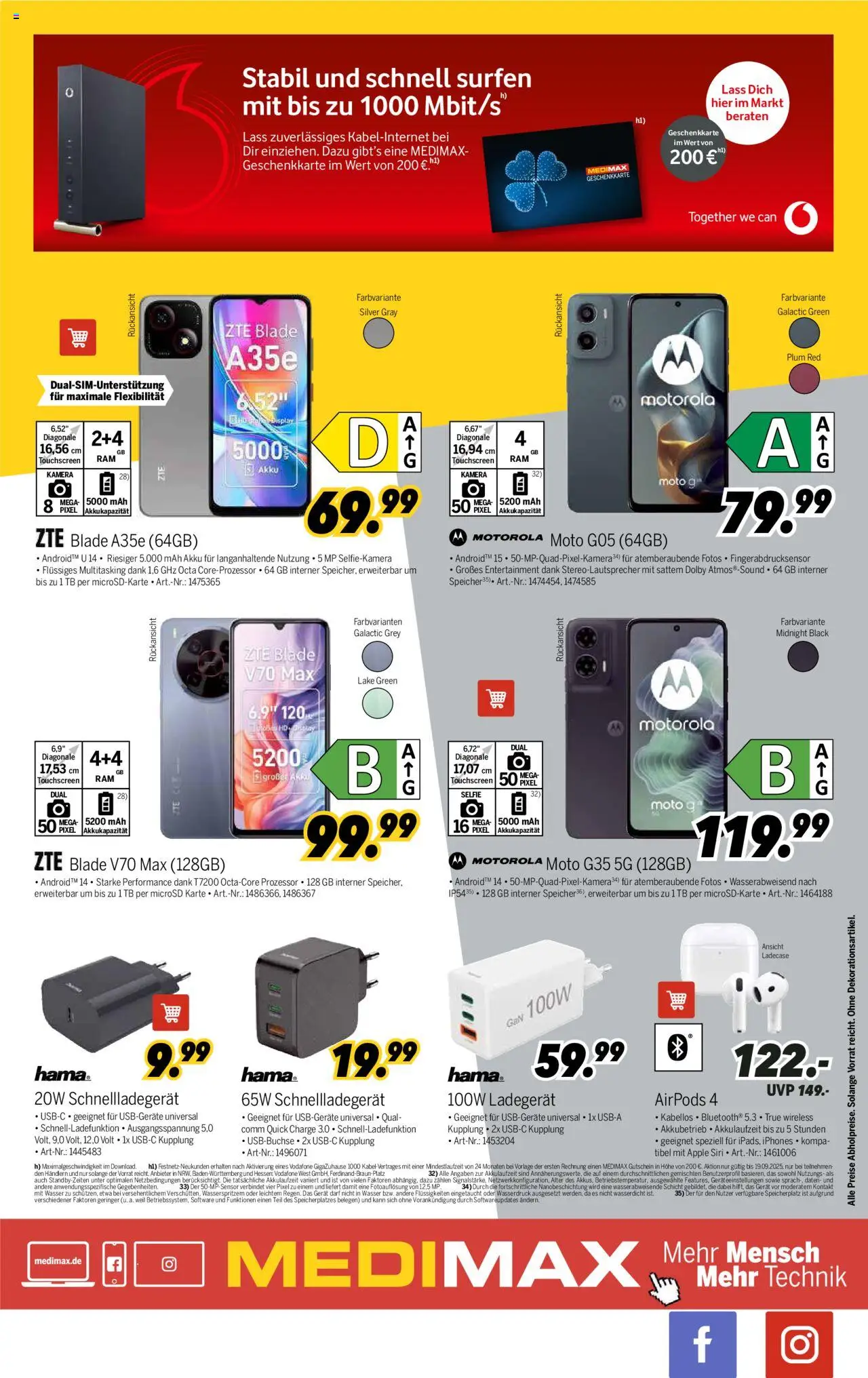 Medimax Prospekt 	 – gültig ab 12.09.2025 | Seite: 15 | Produkte: Kamera, Airpods, Apple, Wasser