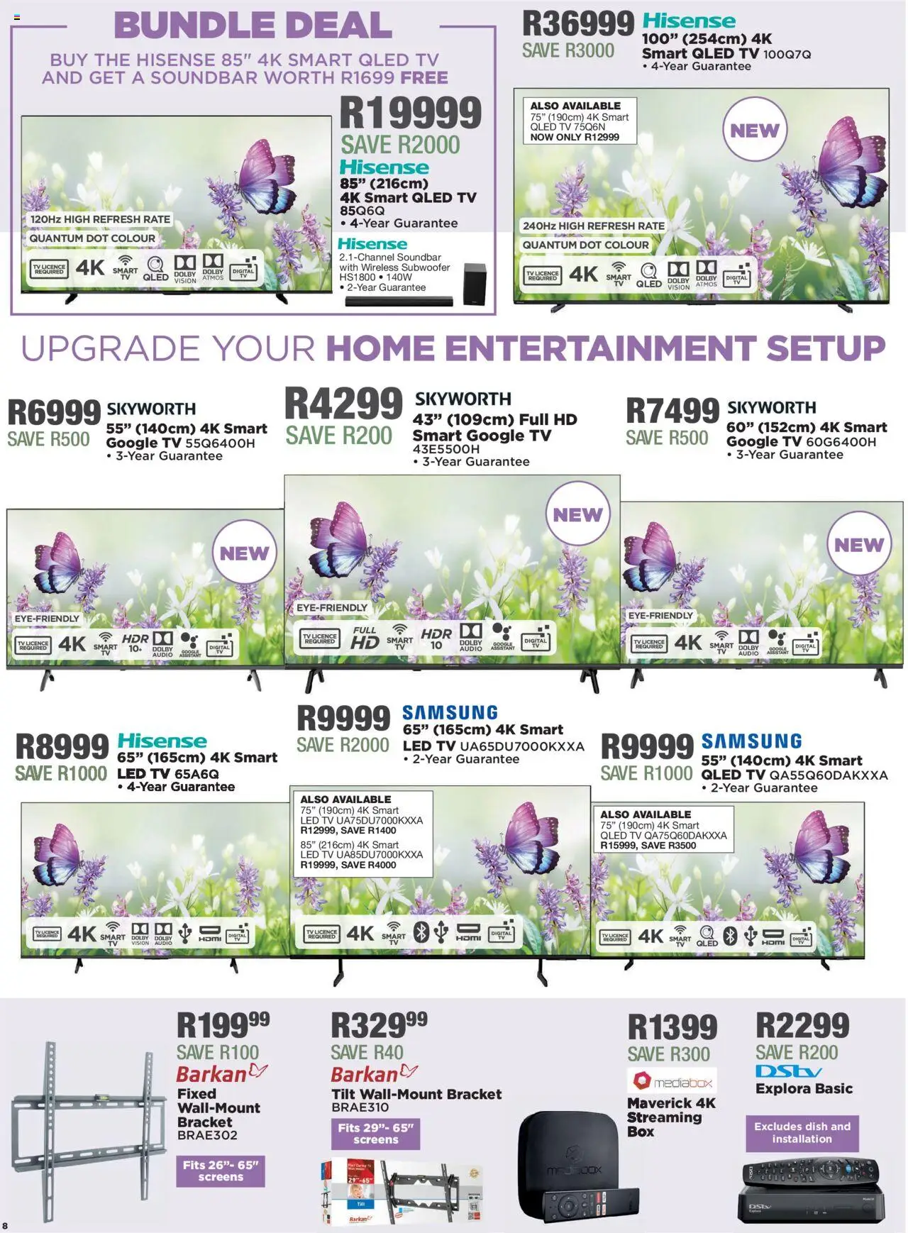 House and Home Specials │ valid from 18.08.2025 | Page: 8 | Products: Audio, TV, Soundbar, Subwoofer
