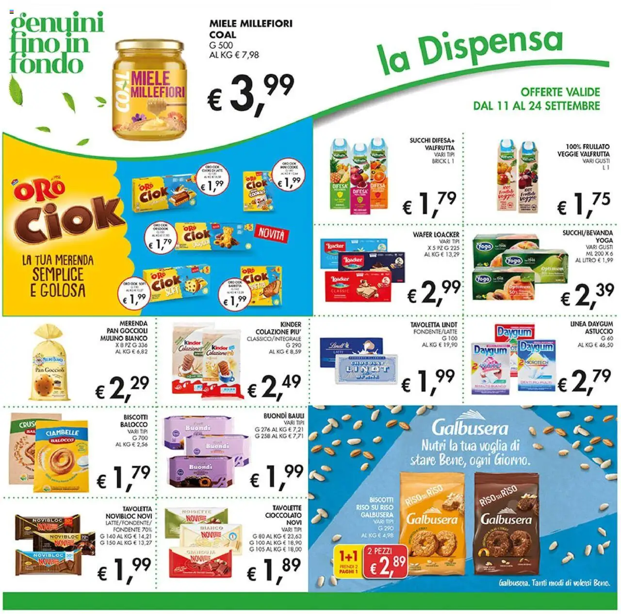 Volantino Coal del 11.09.2025 | Pagina: 18 | Prodotti: Ciambelle, Riso, Astuccio, Miele