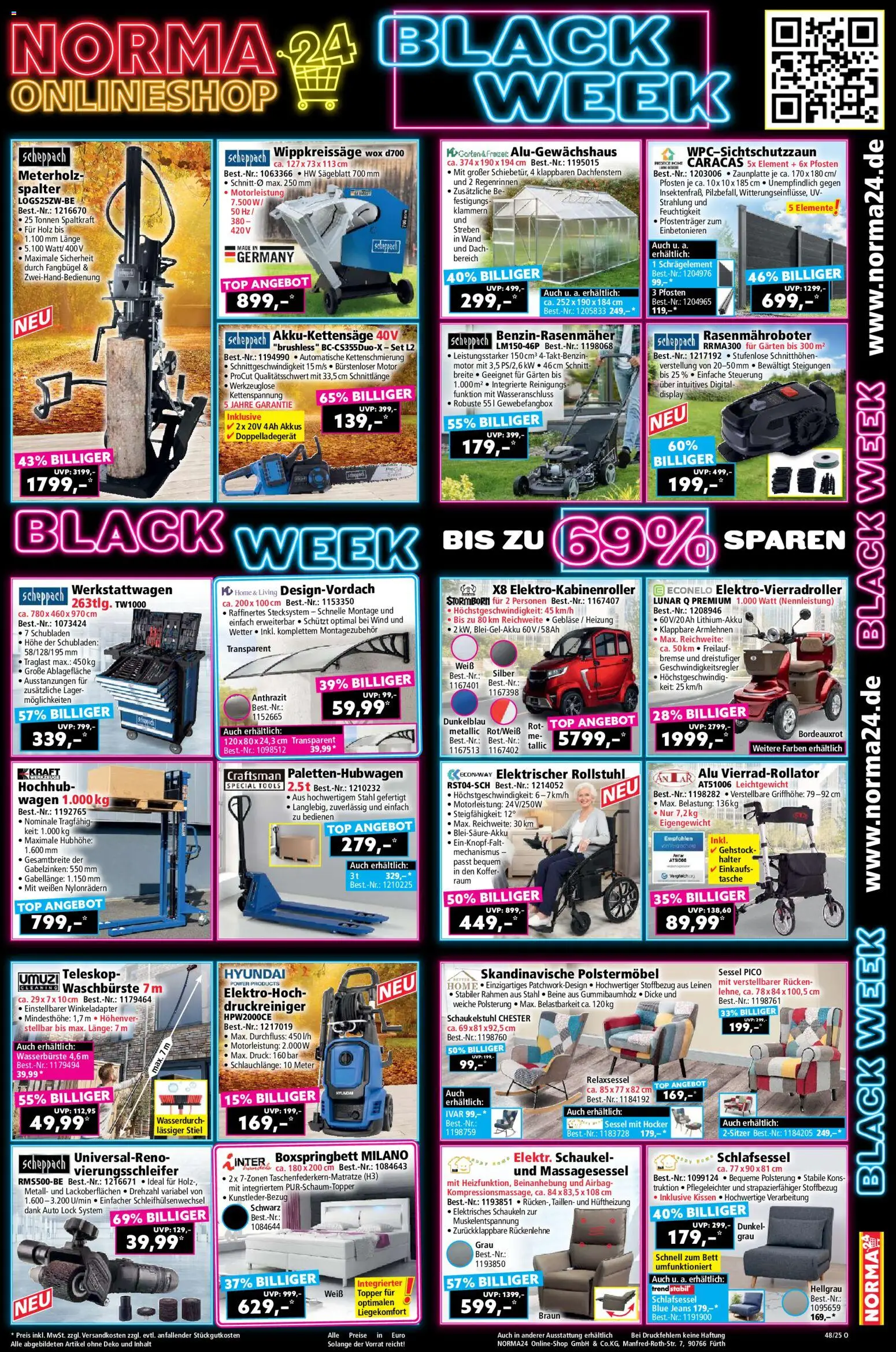 Norma - Black Friday – gültig ab 24.11.2025 | Seite: 1 | Produkte: Relaxsessel, Kissen, Sessel, Jeans