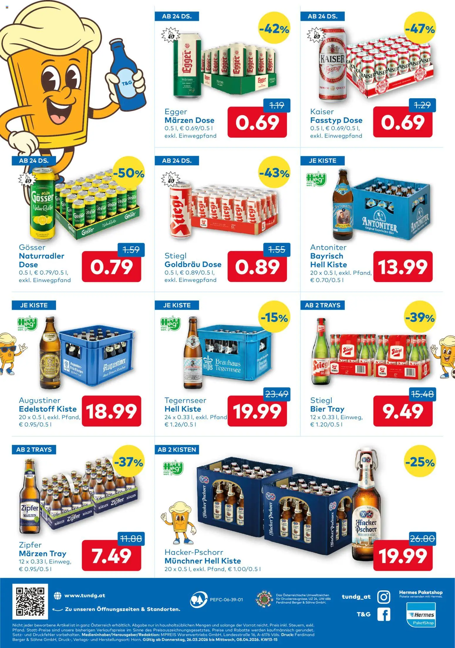T&G Flugblatt gültig ab 26.03.2026 | Seite: 8 | Produkte: Bier