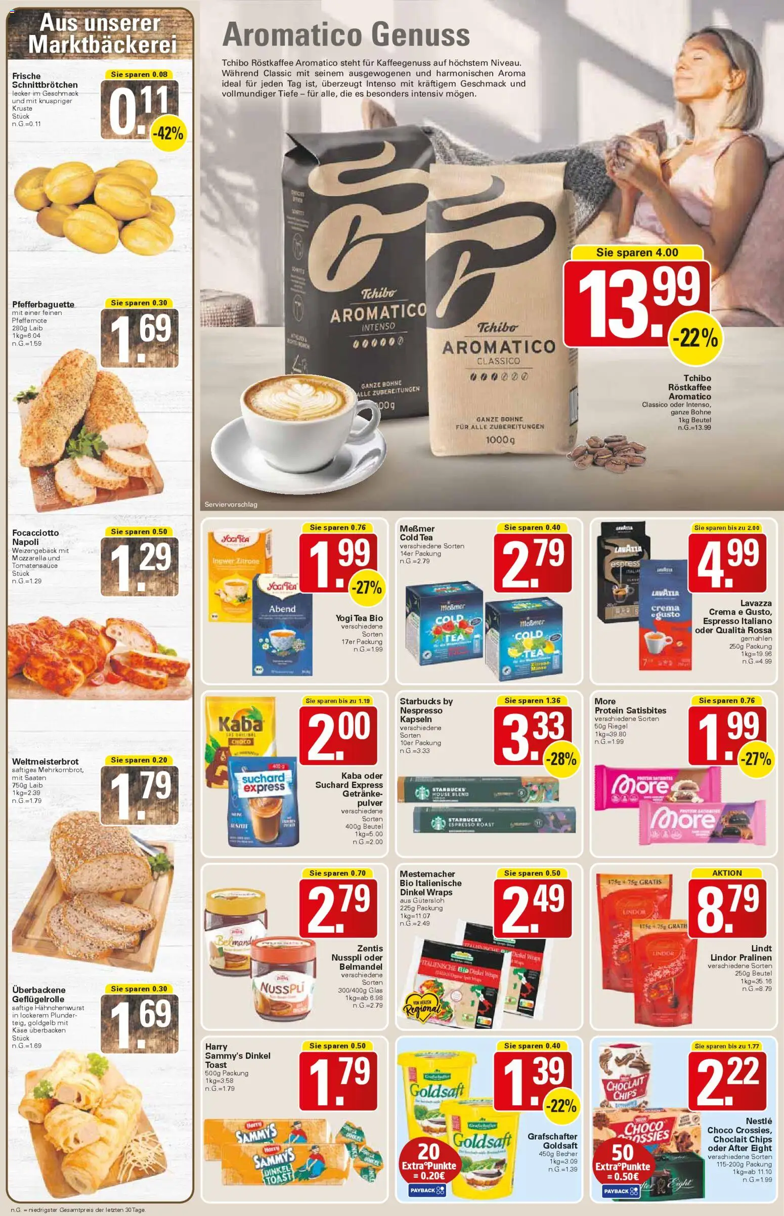 WEZ Prospekt 	 – gültig ab 20.04.2026 | Seite: 10 | Produkte: Toast, Mozzarella, Lindt, Zentis nusspli