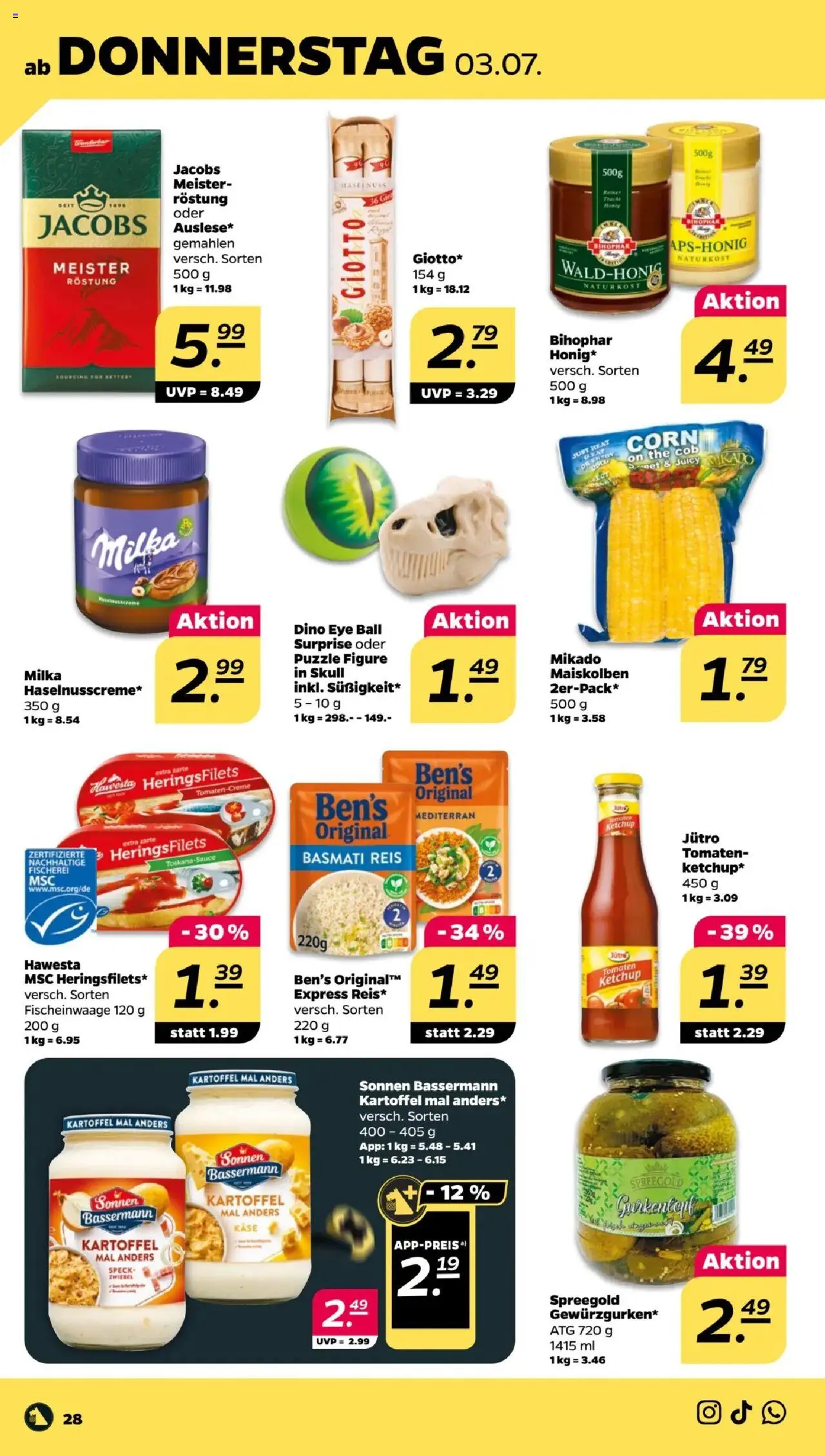 Netto Prospekt 	 - gültig ab dem 30.06.2025 | Seite: 28 | Produkte: Käse, Tomaten, Milka, Ketchup