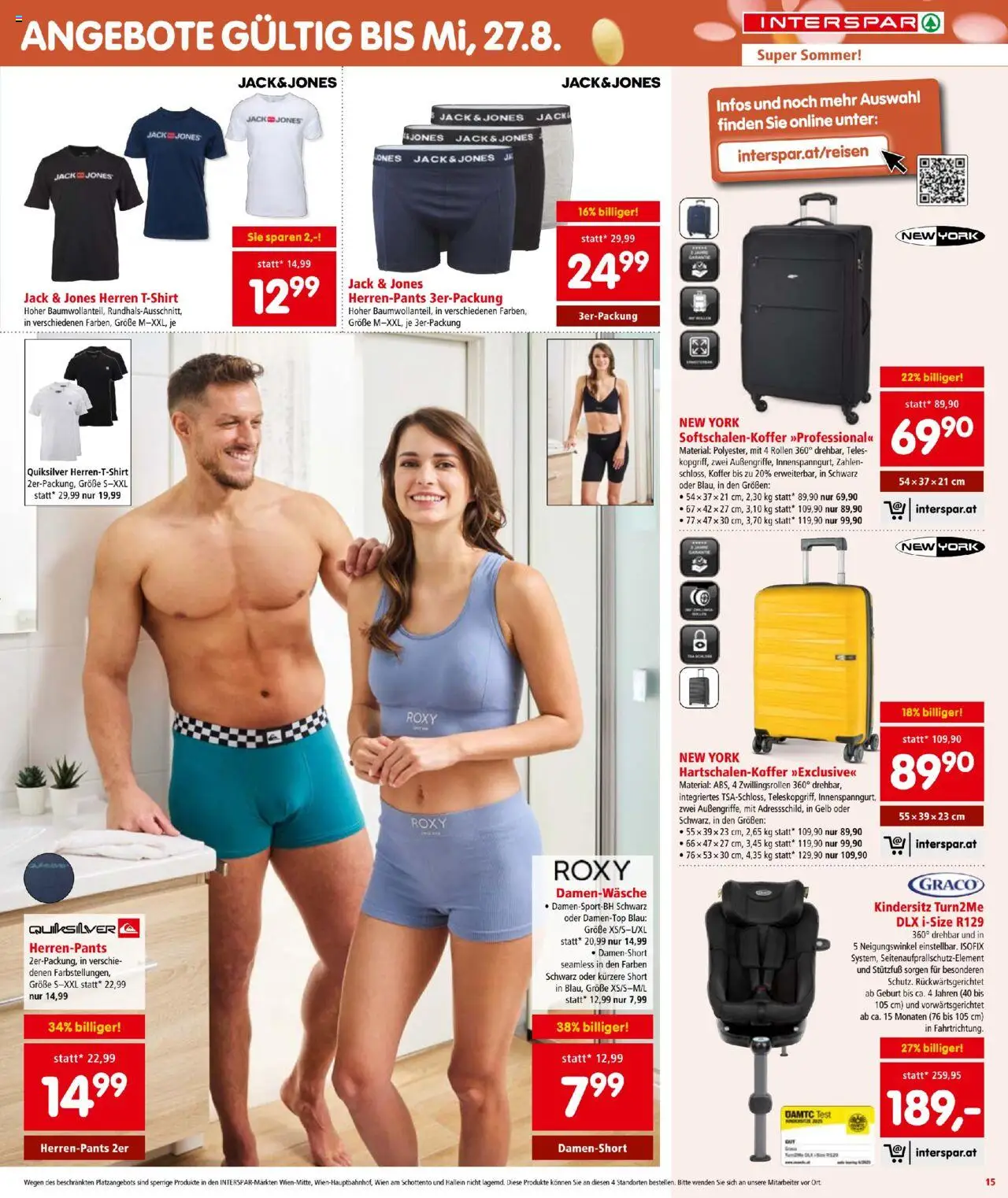 Interspar Flugblatt gültig ab 07.08.2025 | Seite: 15 | Produkte: Jacke, Koffer