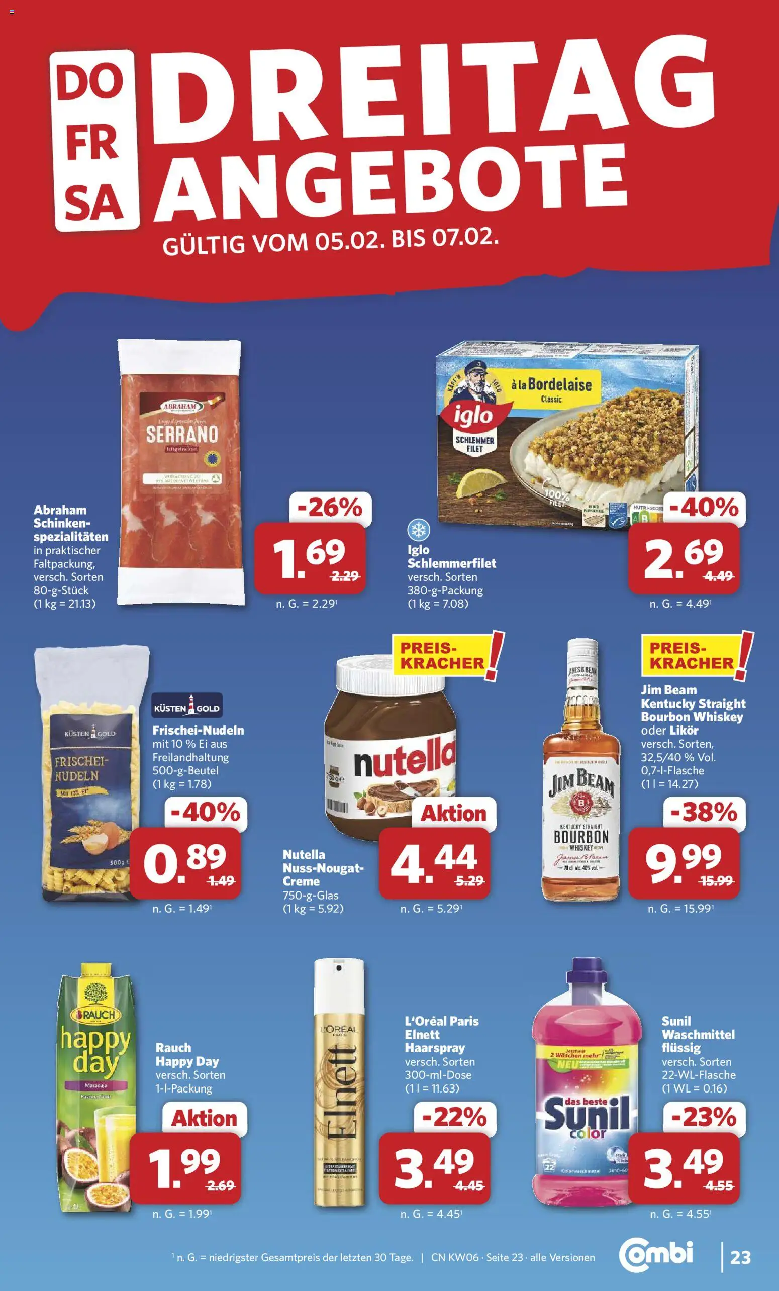 Combi Prospekt 	 – gültig ab 02.02.2026 | Seite: 25 | Produkte: Haarspray, Creme, Waschmittel, Nudeln