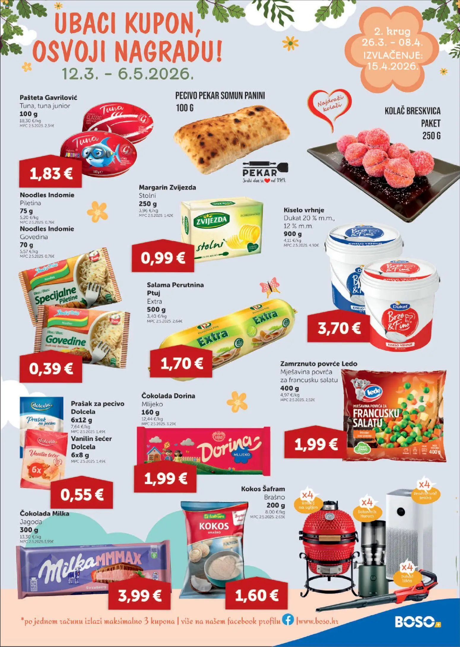 Boso katalog | vrijedi od 02.04.2026 | Stranica: 21 | Proizvodi: Prašak za pecivo, Salama, Povrće, Milka