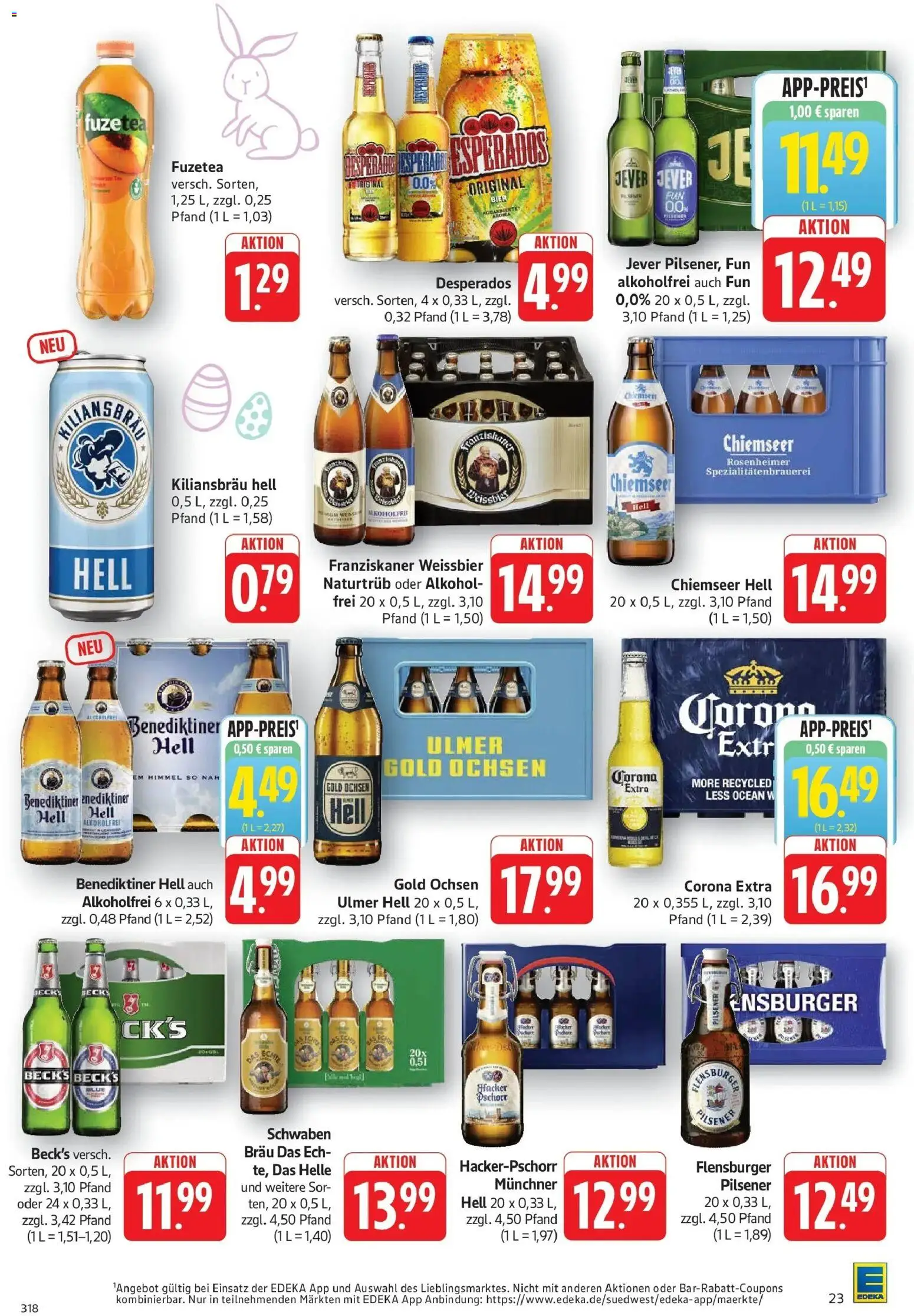 E center Prospekt Göppingen	 – gültig ab 29.03.2026 | Seite: 23 | Produkte: Bier, Weißbier, Benediktiner hell, Desperados