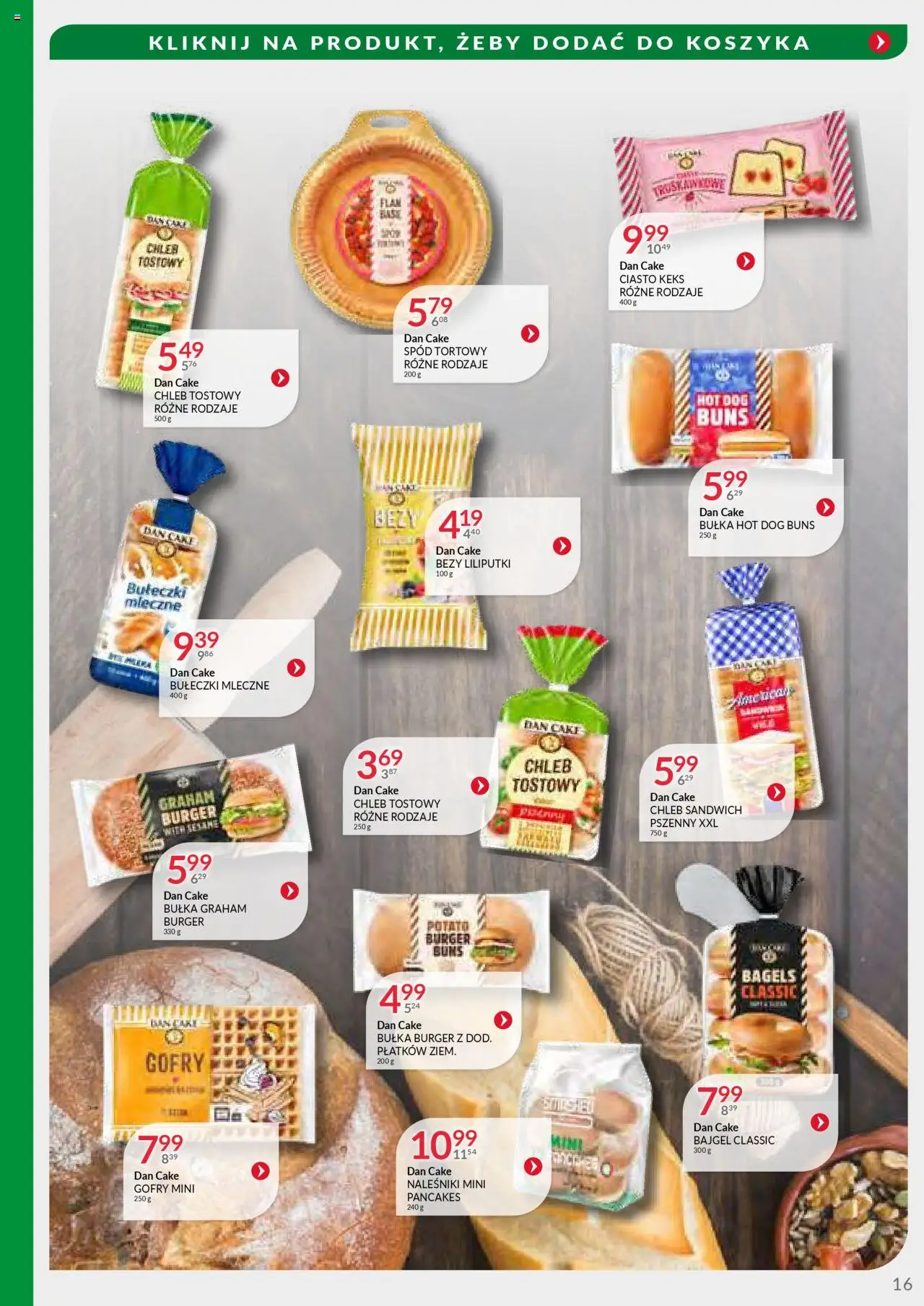 Eurocash Gazetka - Handlowa MR Południowy-Wschód od 29.09.2025 | Strona: 16 | Produkty: Ciasto, Bułka, Mini naleśniki, Naleśniki
