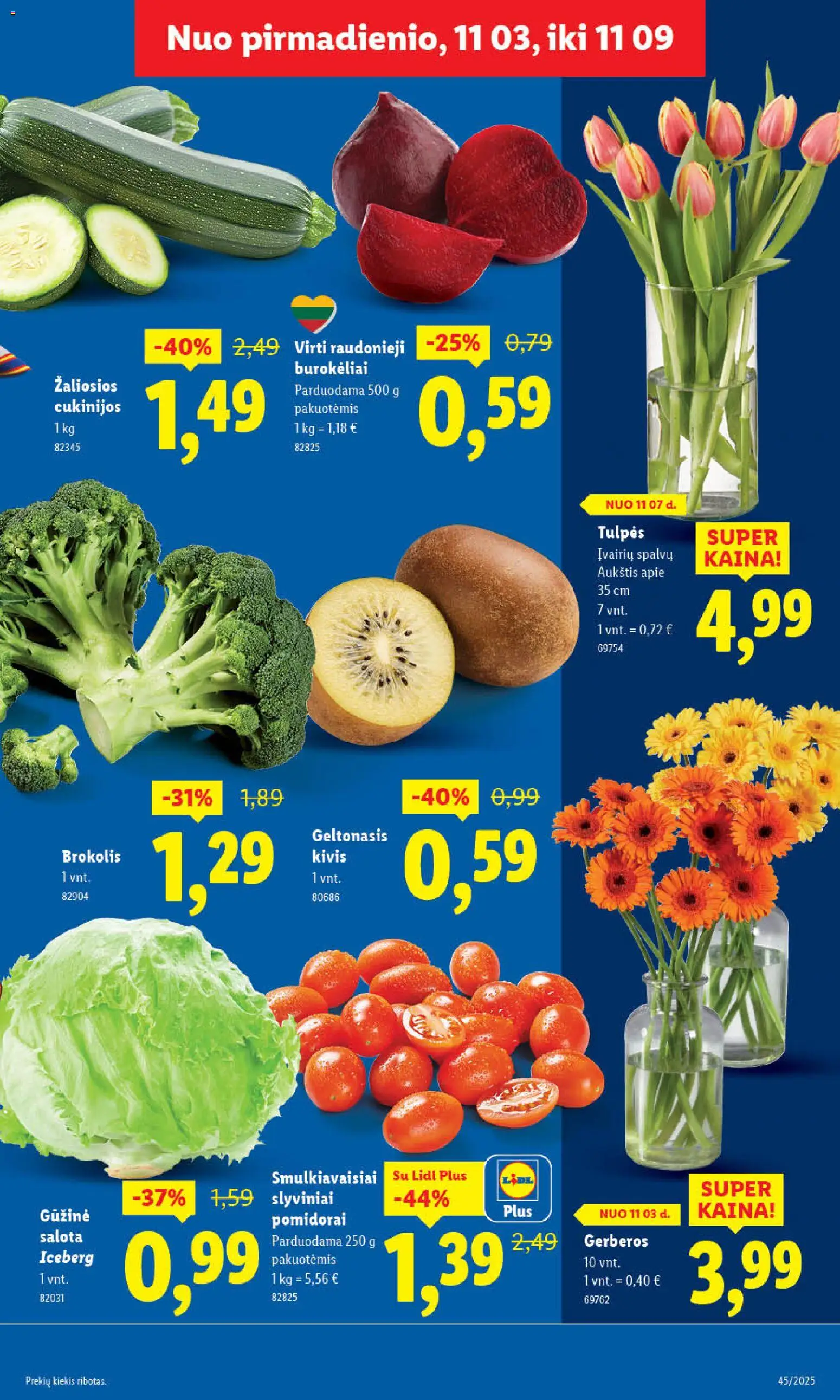 LIDL akcijos nuo 06.11.2025 | Puslapis: 7 | Prekių: Brokolis, Salota, Pomidorai