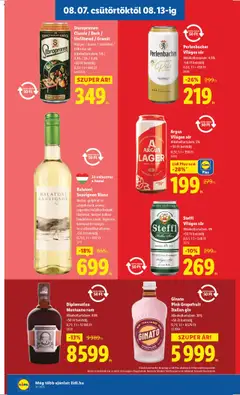 Lidl akciós ujság - amely érvényes a következő dátumtól: 07.08.2025 | Oldal: 14 | Termékek: Rum, Sör, Gin, Grapefruit