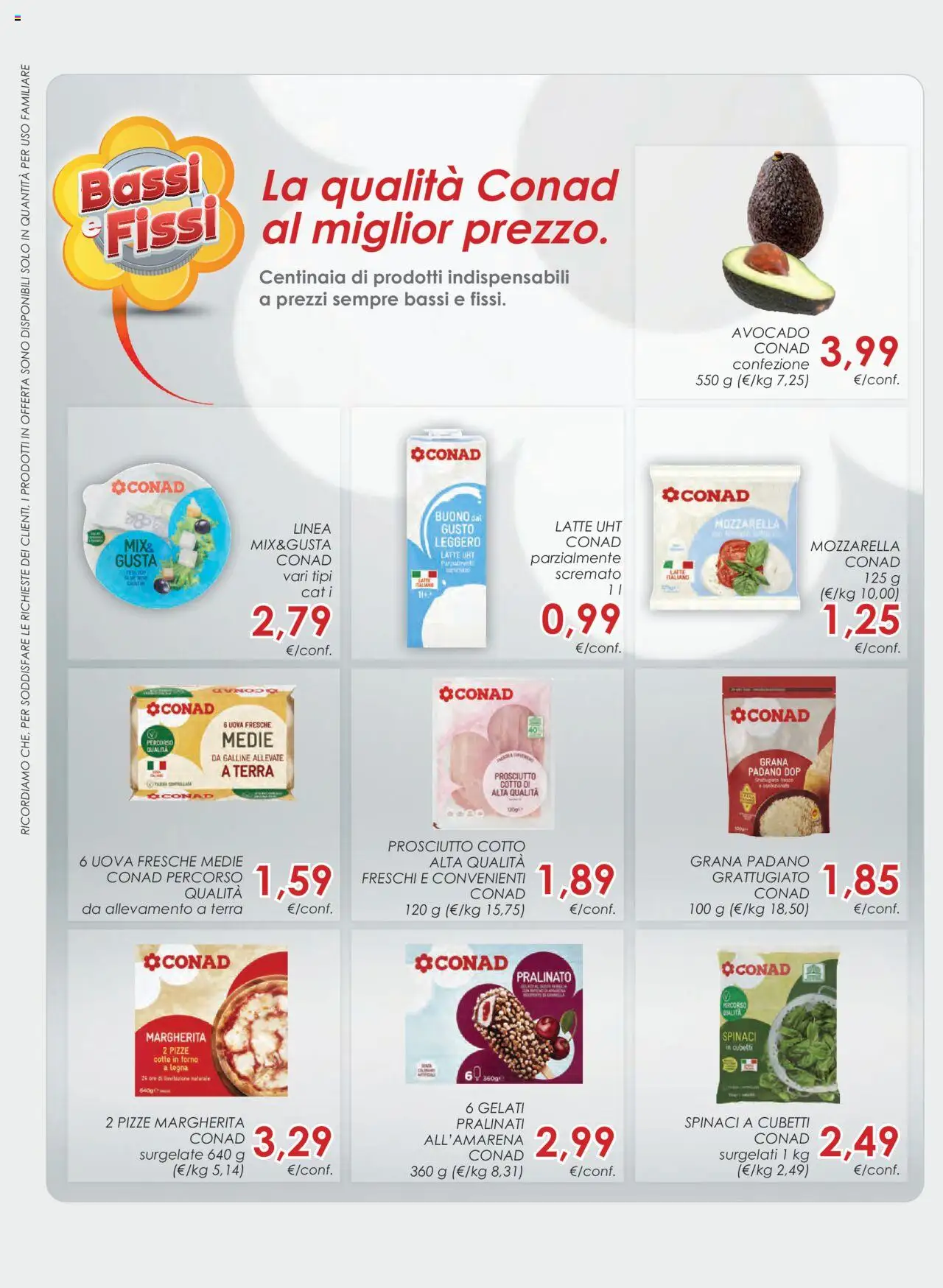 Volantino Conad del 10.09.2025 | Pagina: 8 | Prodotti: Prosciutto Cotto, Uova, Prosciutto, Spinaci