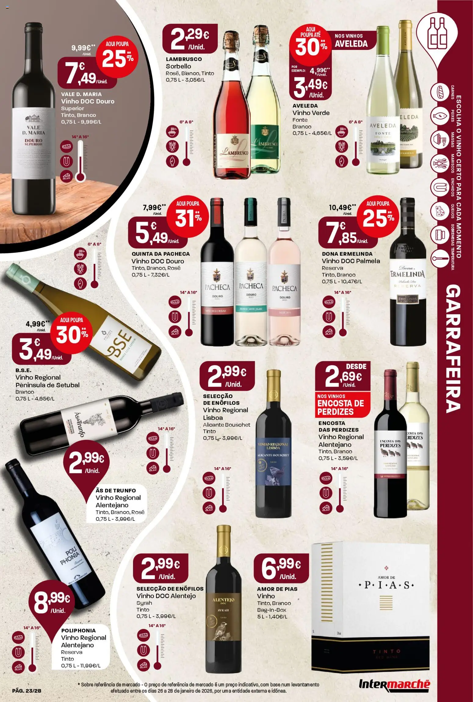 Intermarché Folheto Contact │ válido de 05.03.2026 | Página: 23 | Produtos: Base, Vinho