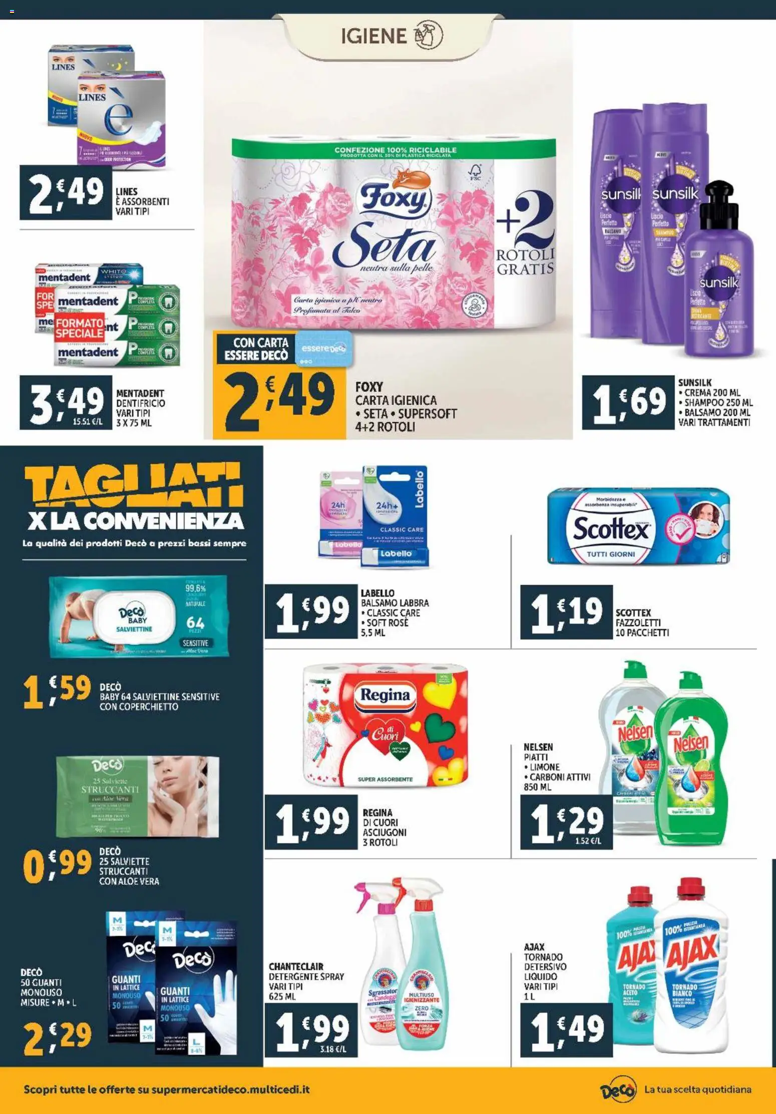 Volantino Decò del 28.10.2025 | Pagina: 18 | Prodotti: Carta igienica, Fazzoletti, Limone, Aloe vera