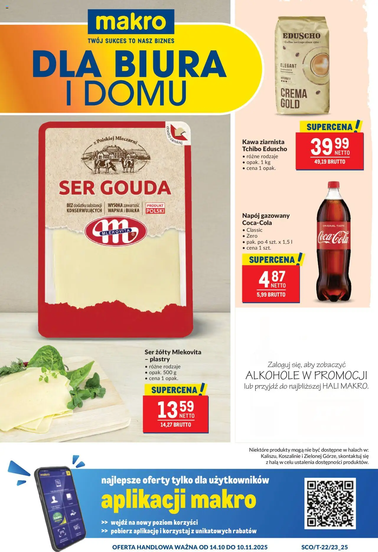 Makro Gazetka od 14.10.2025 | Strona: 20 | Produkty: Ser żółty, Kawa ziarnista, Ser, Kawa