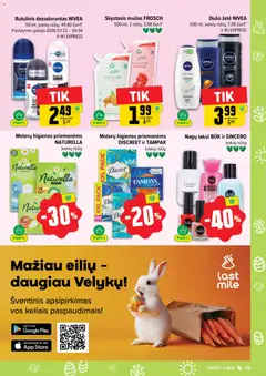 IKI leidinys galioja nuo 30.03.2026 | Puslapis: 59 | Prekių: Rutulinis dezodorantas, Muilas, Dušo želė, Dezodorantas