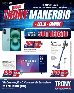 Anteprima del volantino Trony - Sottocosto da Trony Manerbio! valido a partire dal 17.04.2026