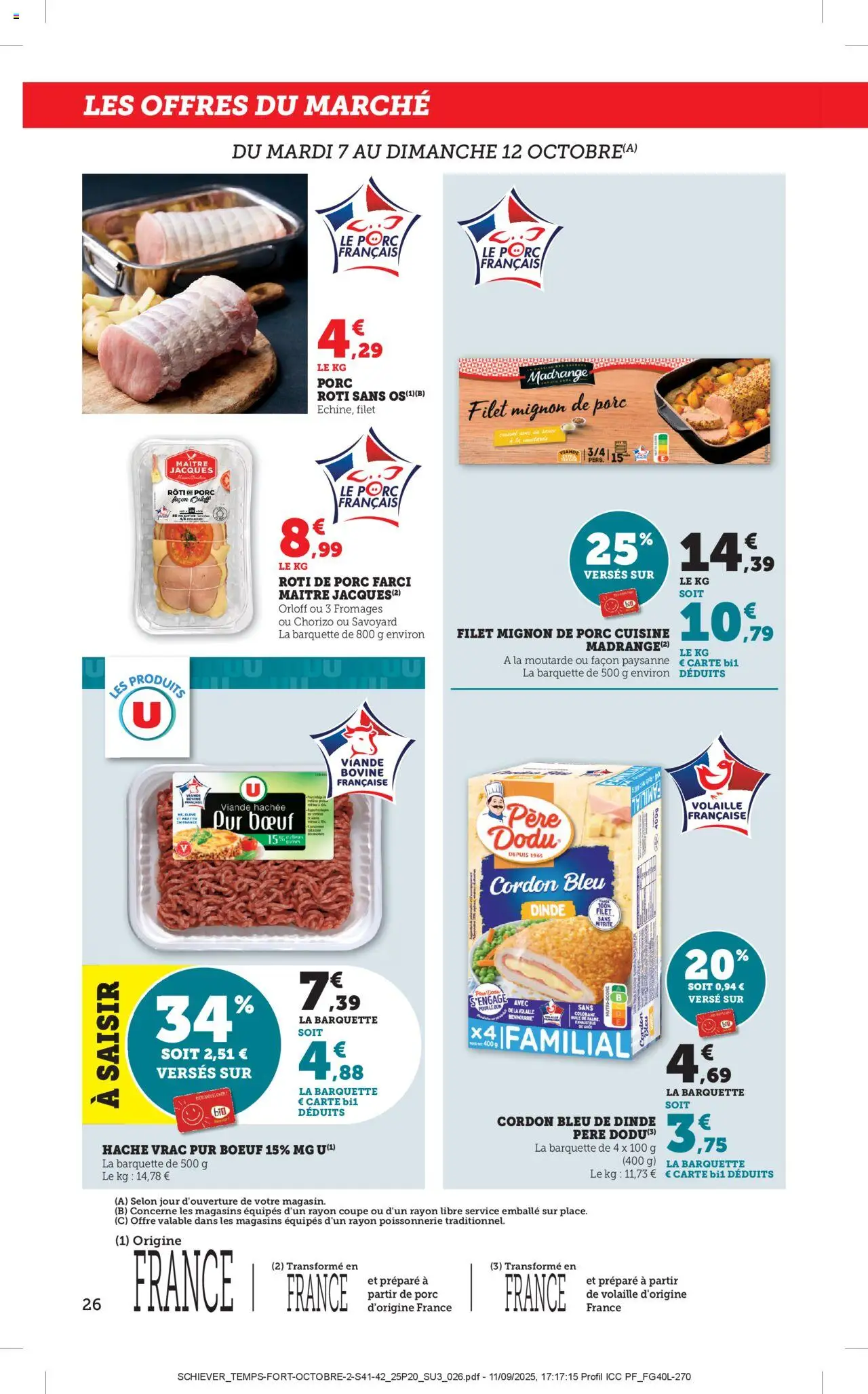 {H1} | Page: 26 | Produits: Chorizo, Viande hachée, Moutarde, Porc