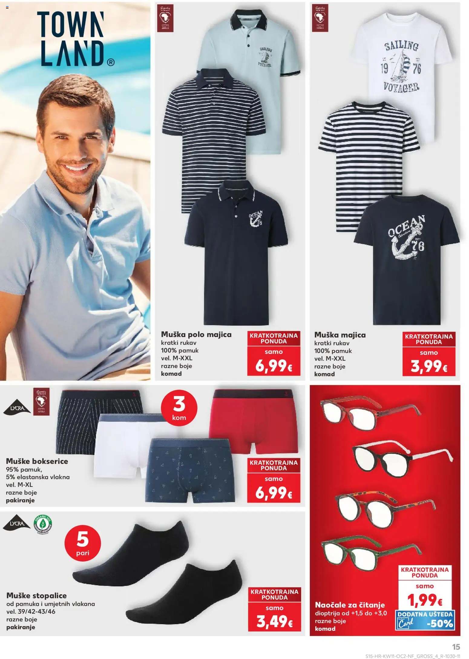 Kaufland katalog | vrijedi od 11.03.2026 | Stranica: 15 | Proizvodi: Majica, Bokserice, Naočale
