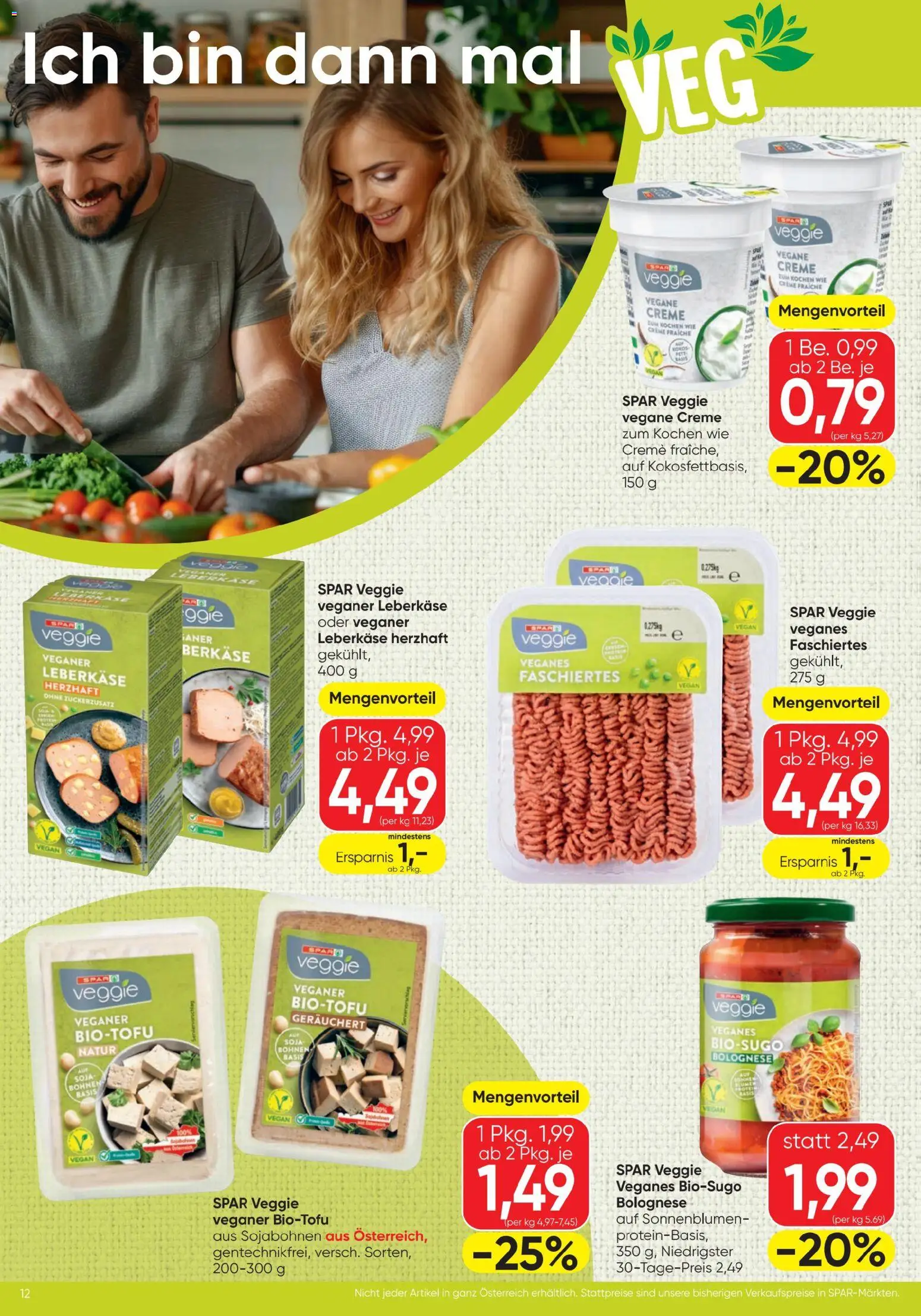 Spar Flugblatt gültig ab 02.01.2026 | Seite: 12 | Produkte: Creme