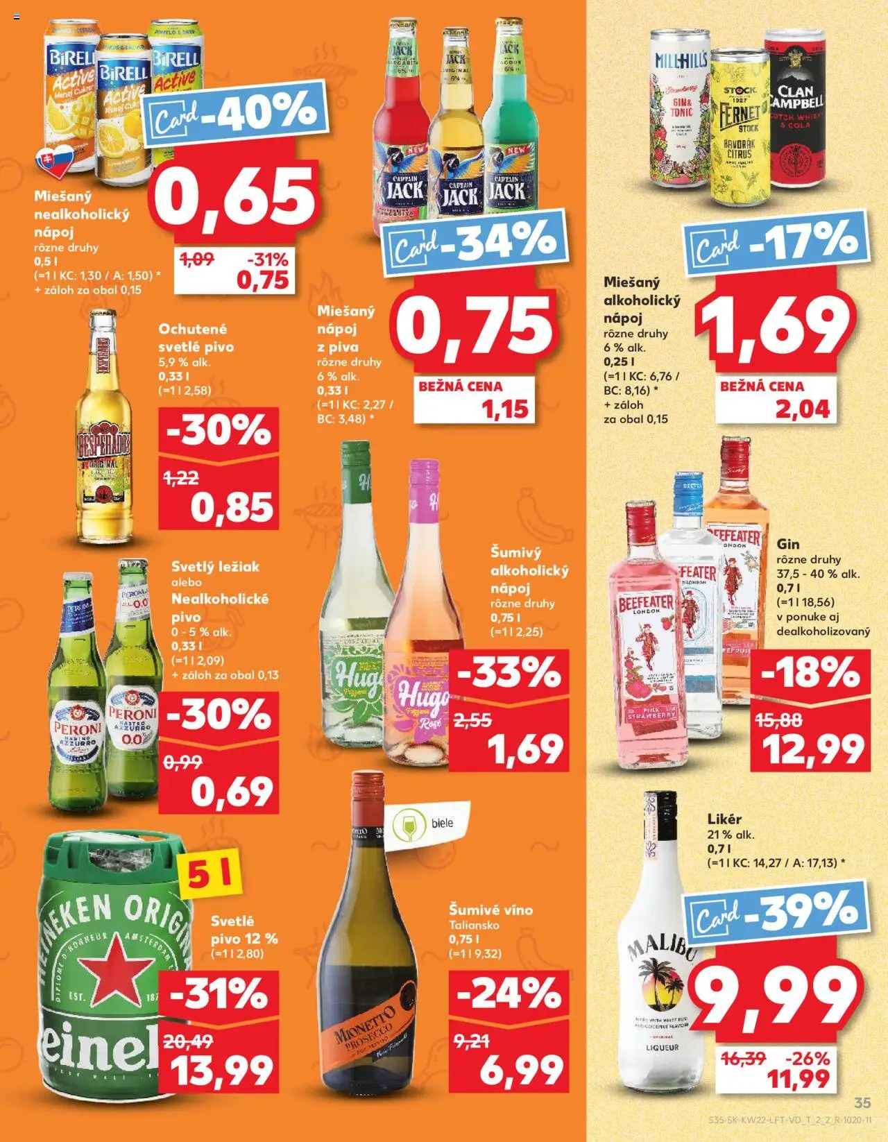 Nové Kaufland akcie – leták je platný od 29.05.2025 | Strana: 35 | Produkty: Birell, Desperados, Prosecco, Šumivé víno