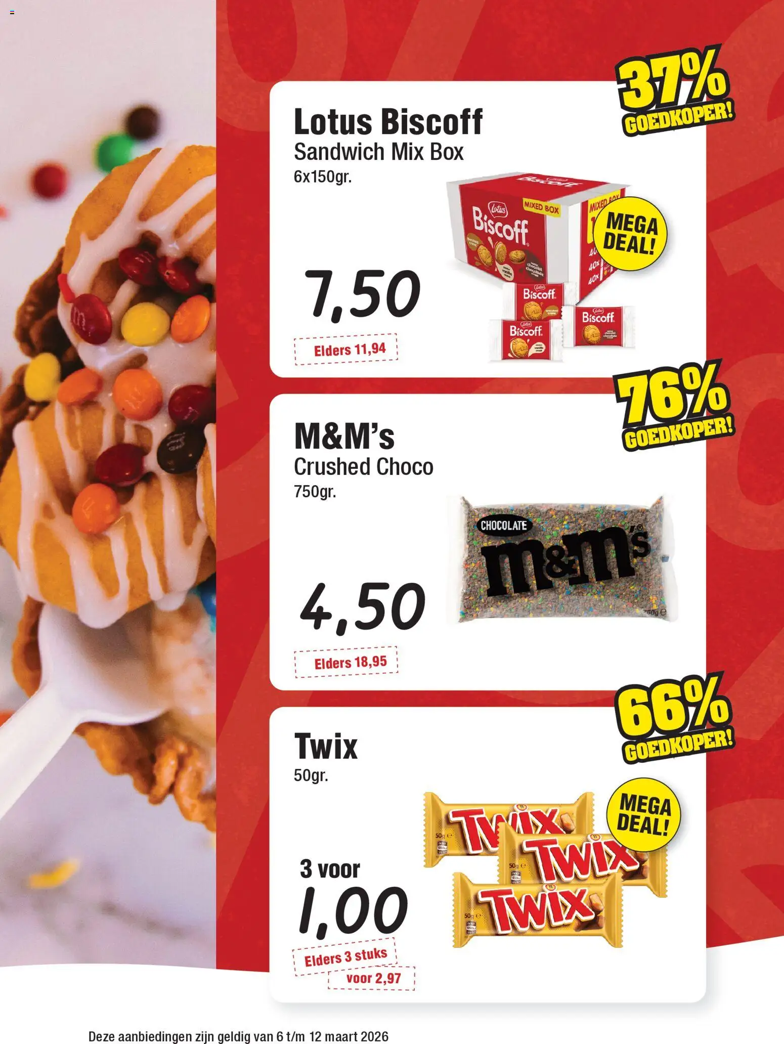 {H1} | Pagina: 4 | Producten: Chocolade, Sandwich, Twix, Box