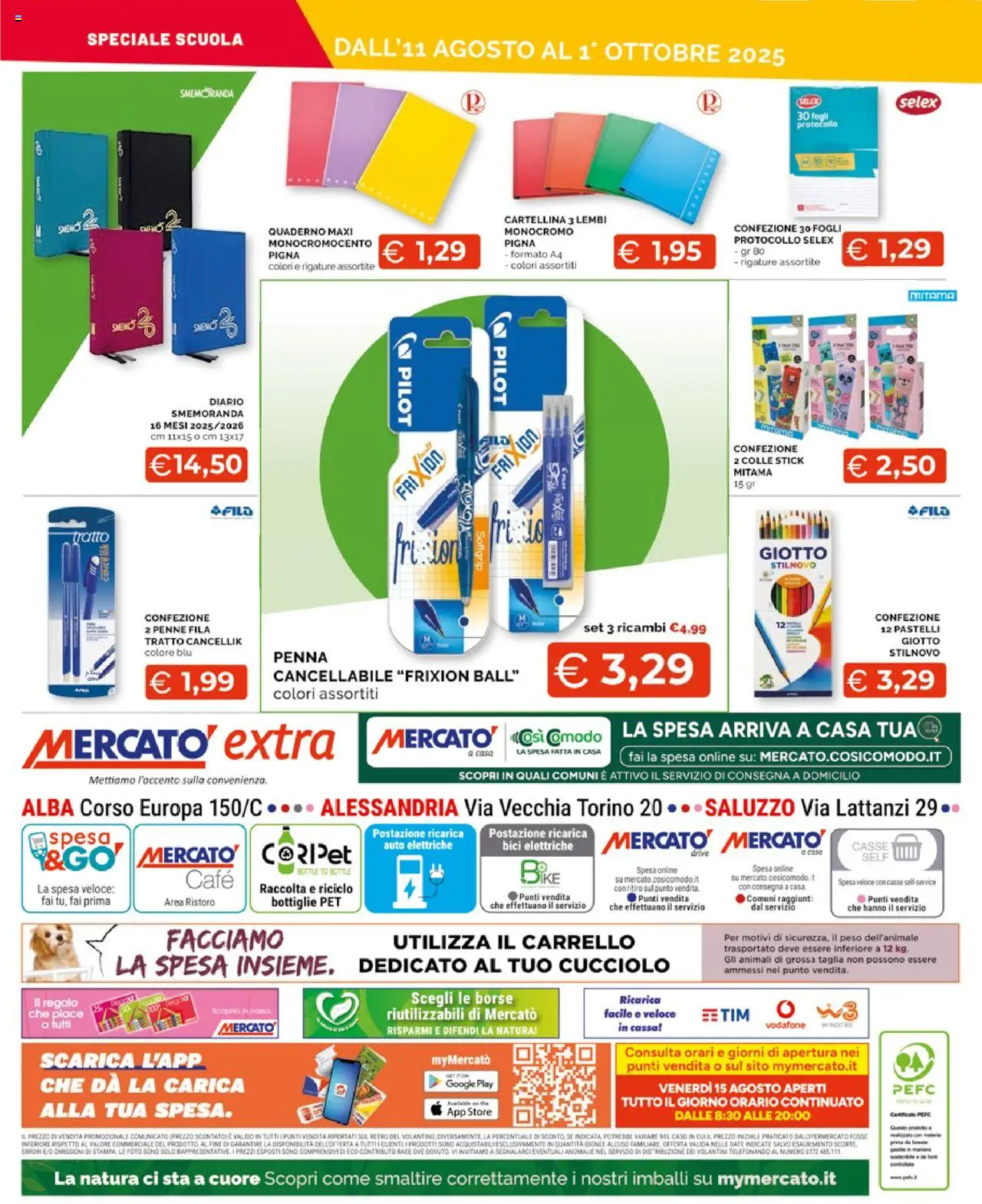 Volantino Mercatò del 11.08.2025 | Pagina: 20 | Prodotti: Carrello, Quaderno, Pastelli, Penne