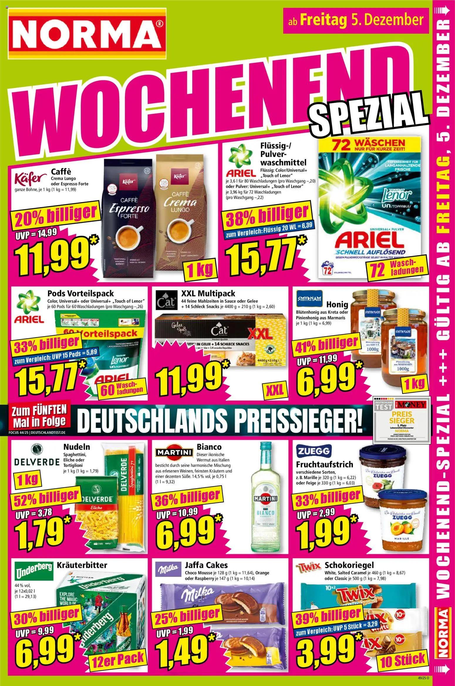 Norma - Cyber Week – gültig ab 01.12.2025 | Seite: 17 | Produkte: Milka, Twix, Nudeln, Underberg