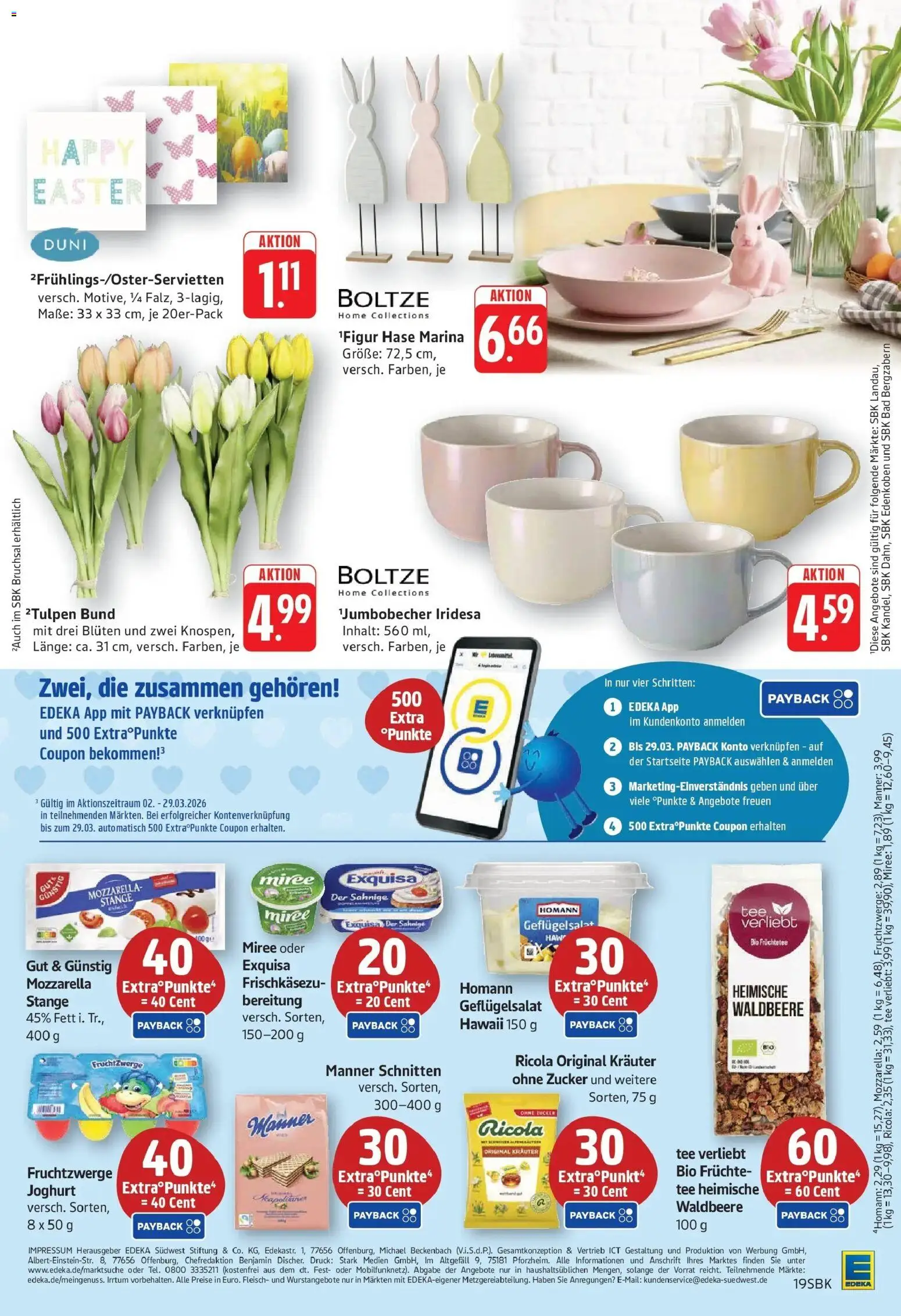 Edeka prospekt Walldorf	 – gültig ab 02.03.2026 | Seite: 19 | Produkte: Mozzarella, Exquisa, Zucker, Fleisch