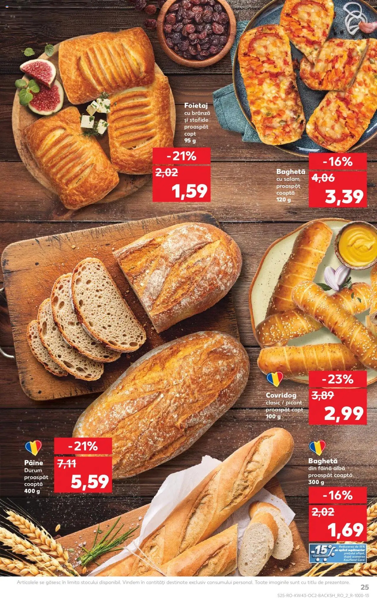 Noul catalog Kaufland – valabil de la 22.10.2025 | Pagină: 25 | Produse: Brânză, Salam, Făină, Stafide