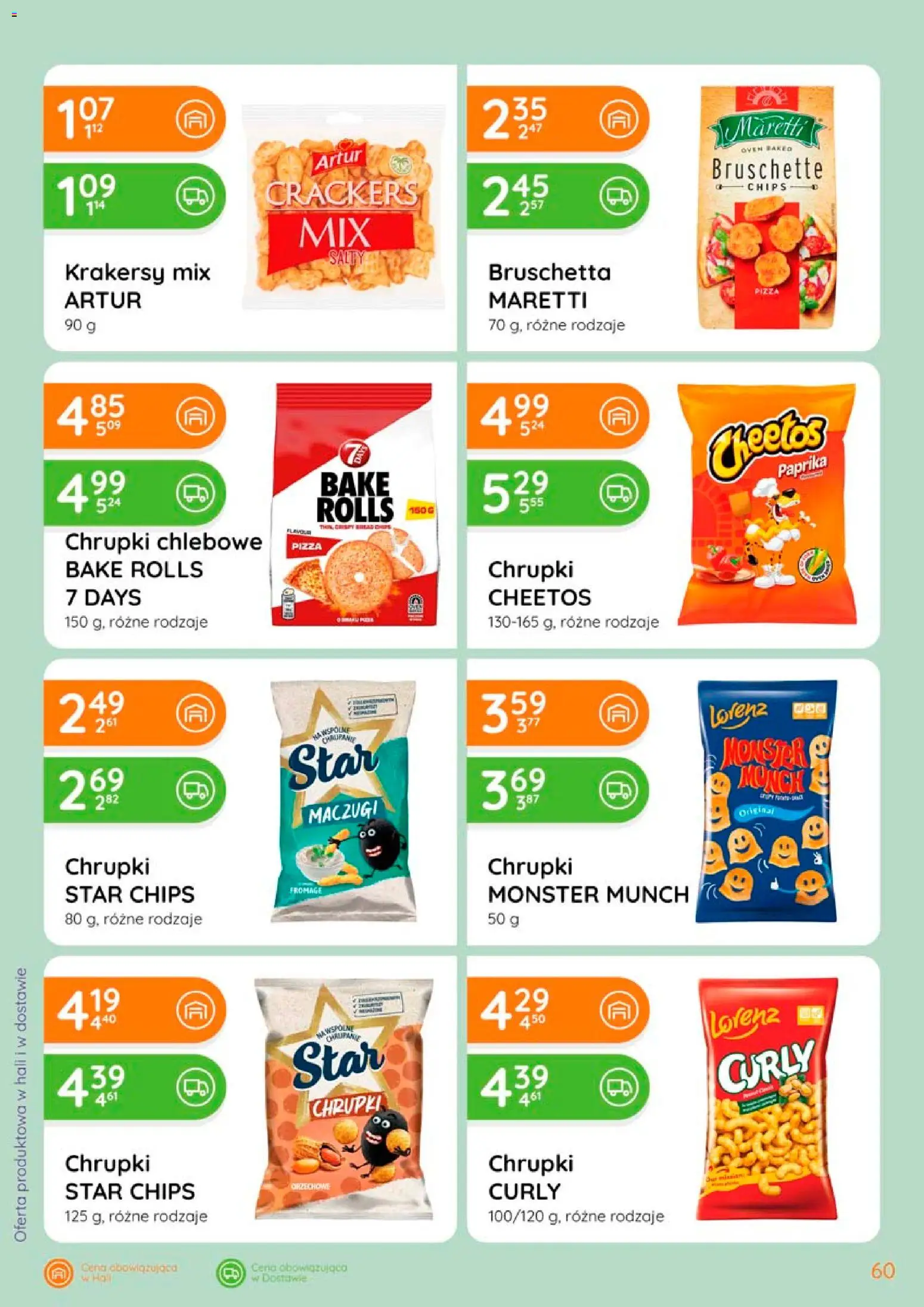Eurocash gazetka od 02.04.2026 | Strona: 60 | Produkty: Chrupki, Bruschetta, Krakersy, Pizza