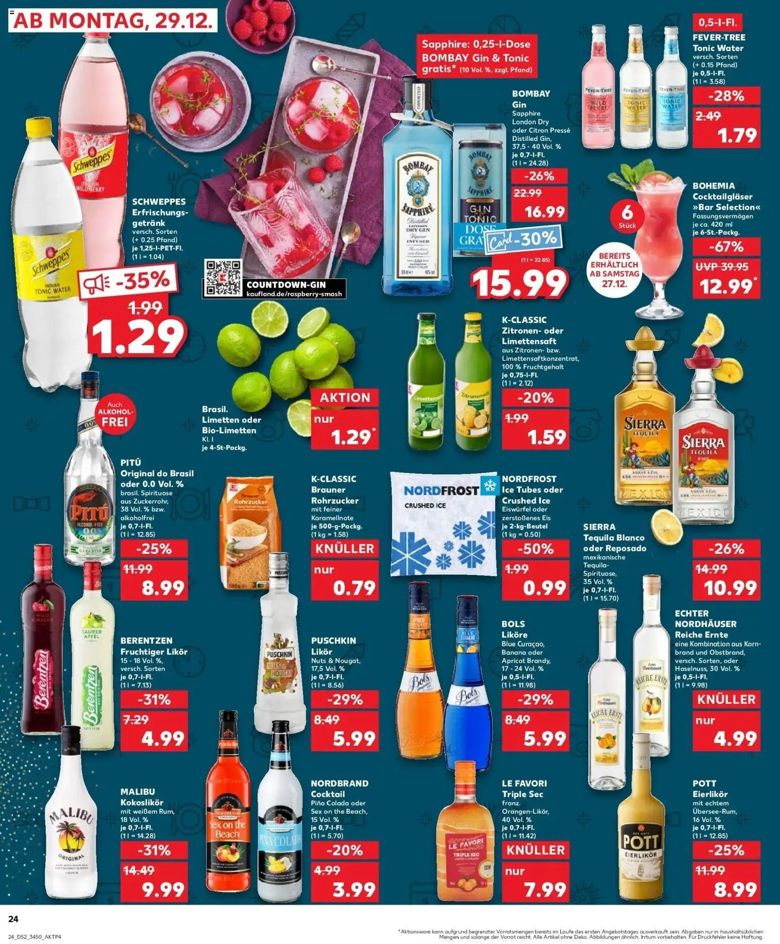 Kaufland prospekt Herzberg (Elster)	 – gültig ab 27.12.2025 | Seite: 24 | Produkte: Cola, Limetten, Berentzen, Zitronen