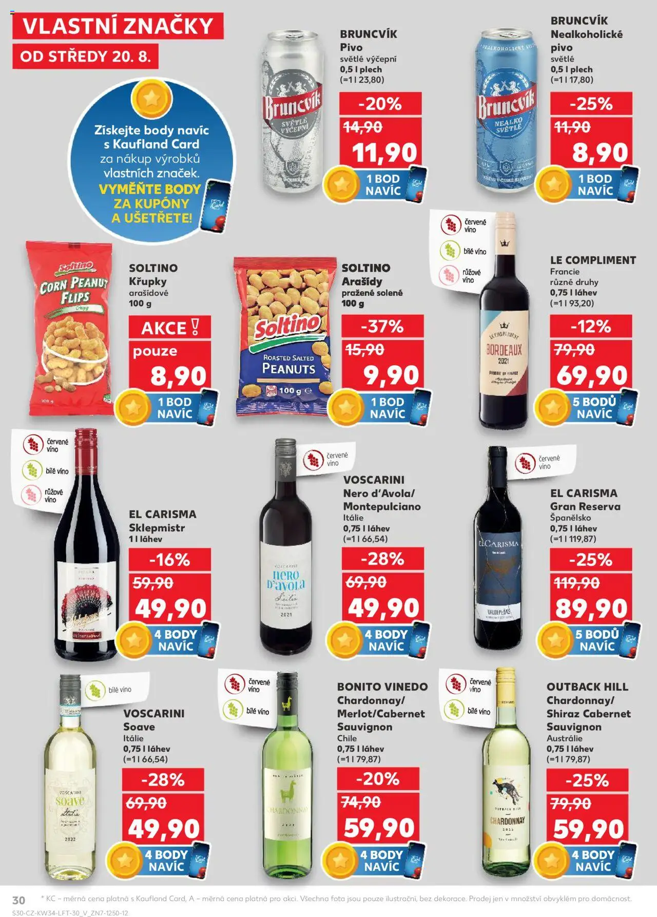 Kaufland leták - Praha 4 od 20.08.2025 | Strana: 30 | Produkty: Víno, Pivo, Nealkoholické pivo, Cabernet Sauvignon