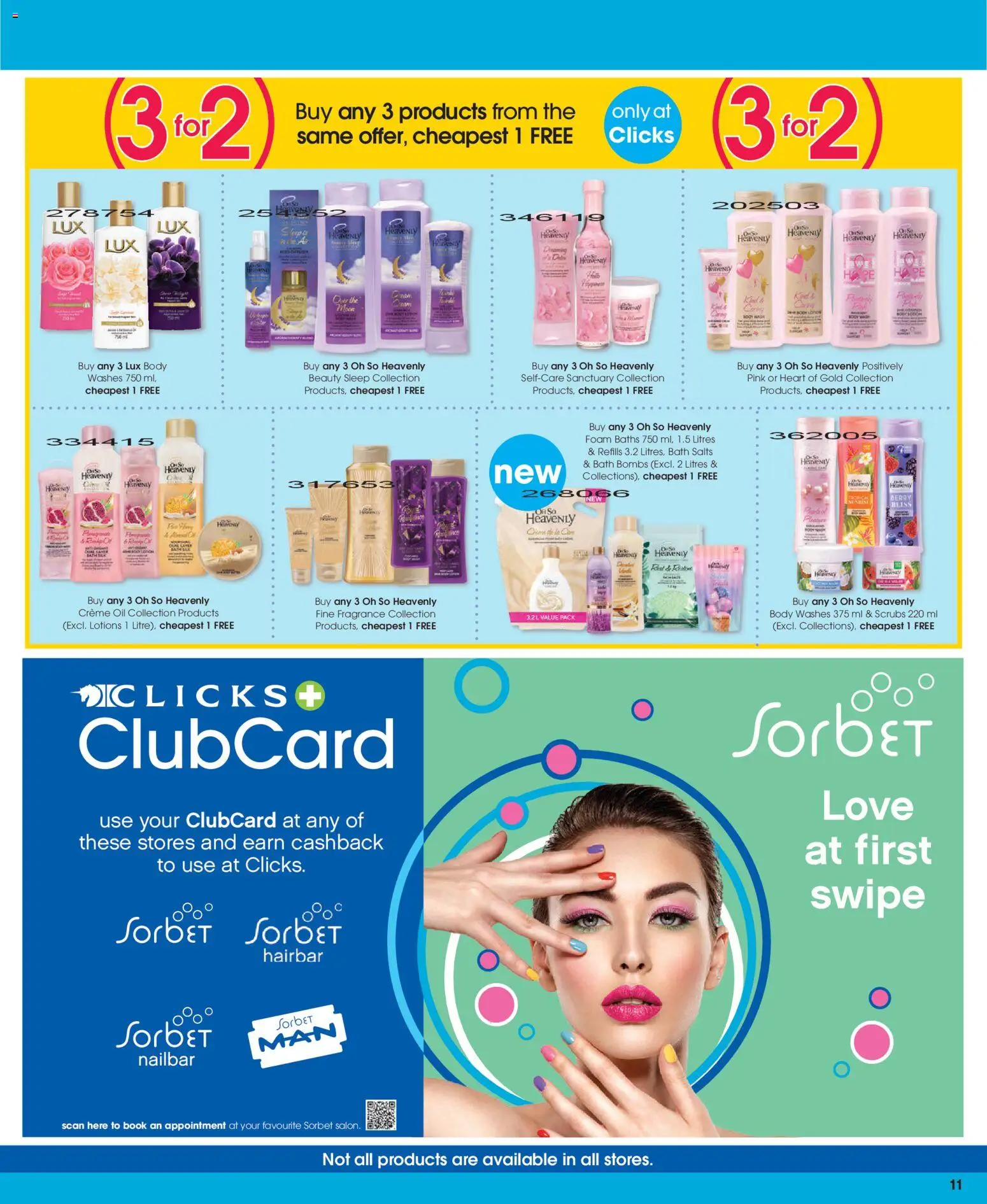 New Clicks catalogue – valid from 25.11.2025 | Page: 11 | Products: Bath salts, Oil, Fragrance, Foam