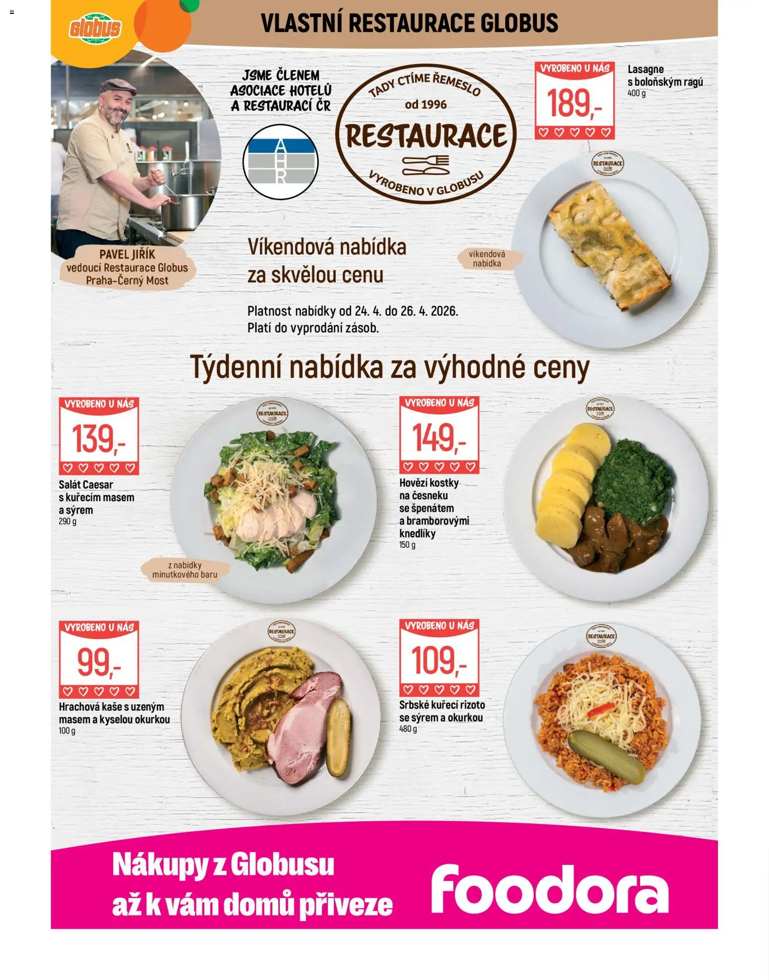 Globus leták - Praha Černý Most od 22.04.2026 | Strana: 9 | Produkty: Globus, Mošt, Salát, Kostky