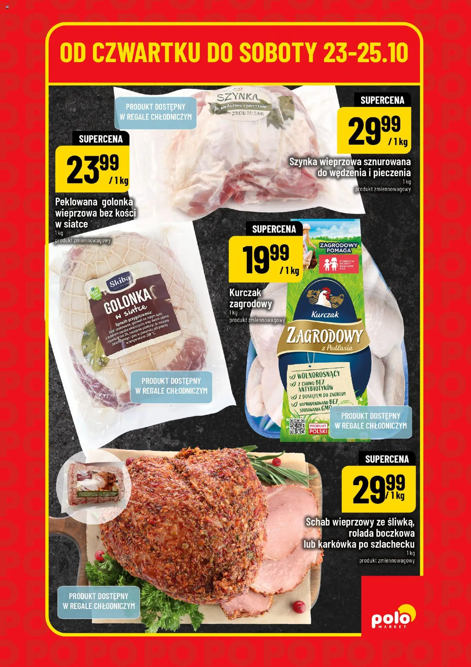 POLOmarket Gazetka - Super Hity od 23.10.2025 | Strona: 5 | Produkty: Karkówka, Kurczak, Schab, Schab wieprzowy